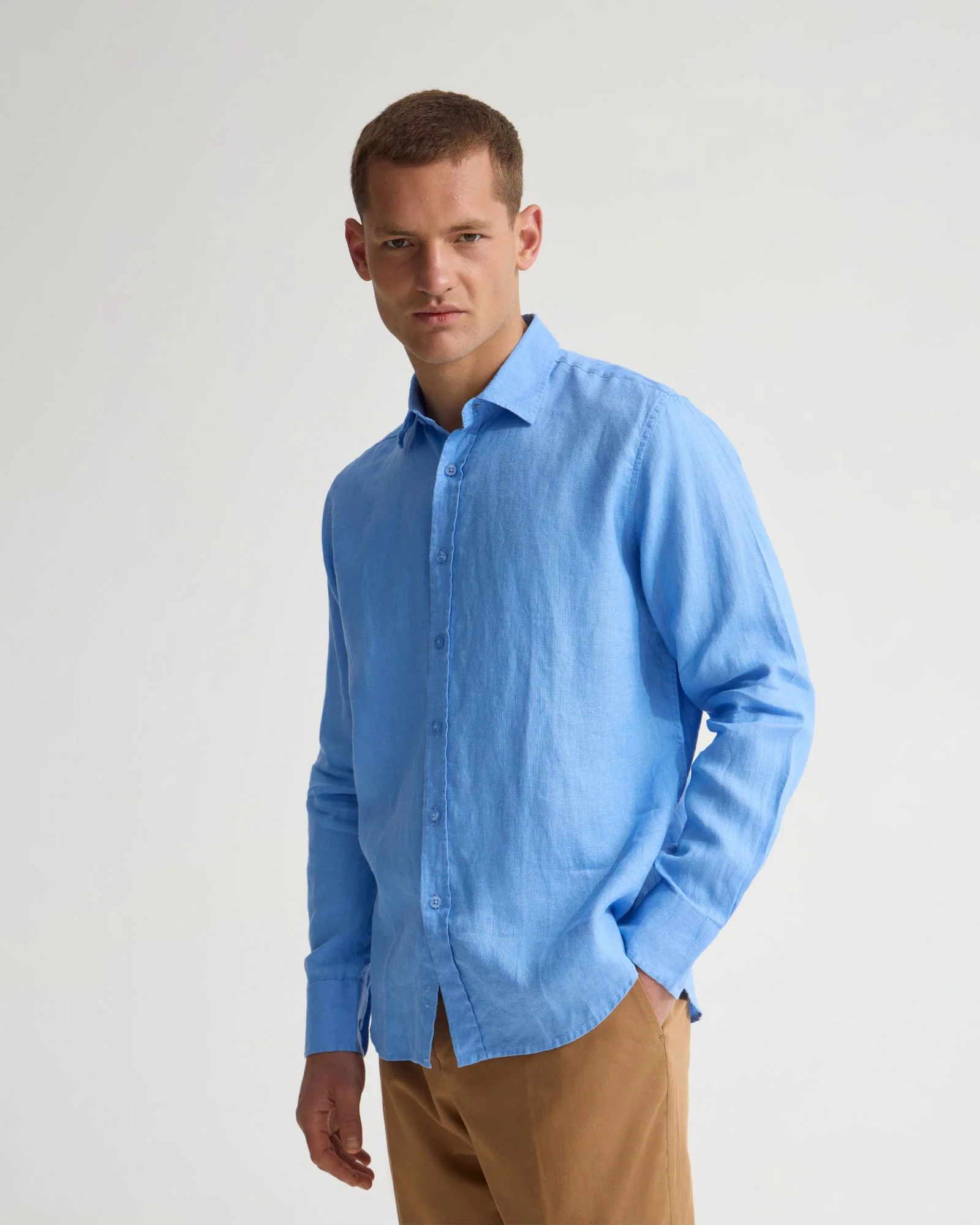 Cooper French Linen Long Sleeve Shirt - Image 2