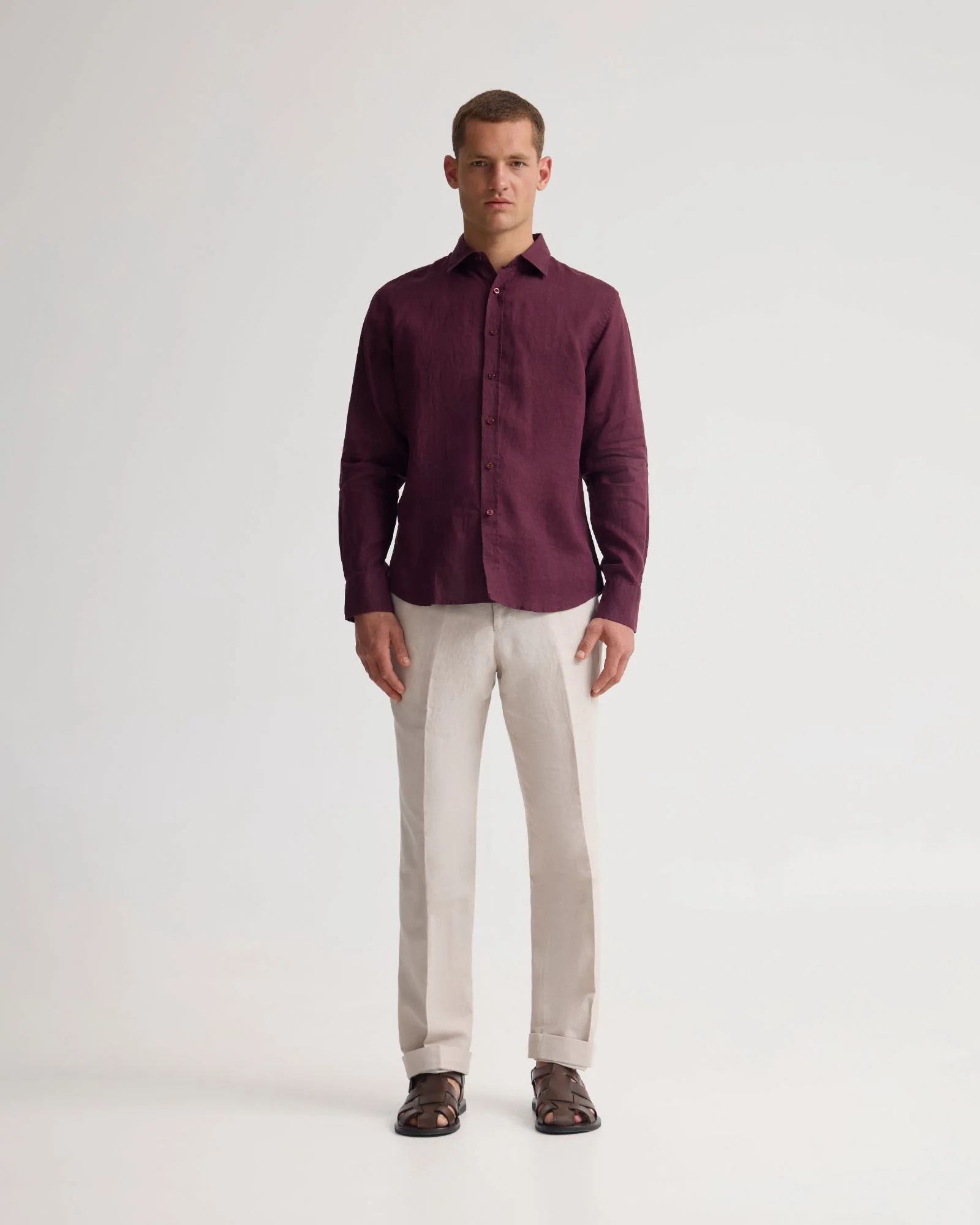Cooper French Linen Long Sleeve Shirt - Image 20
