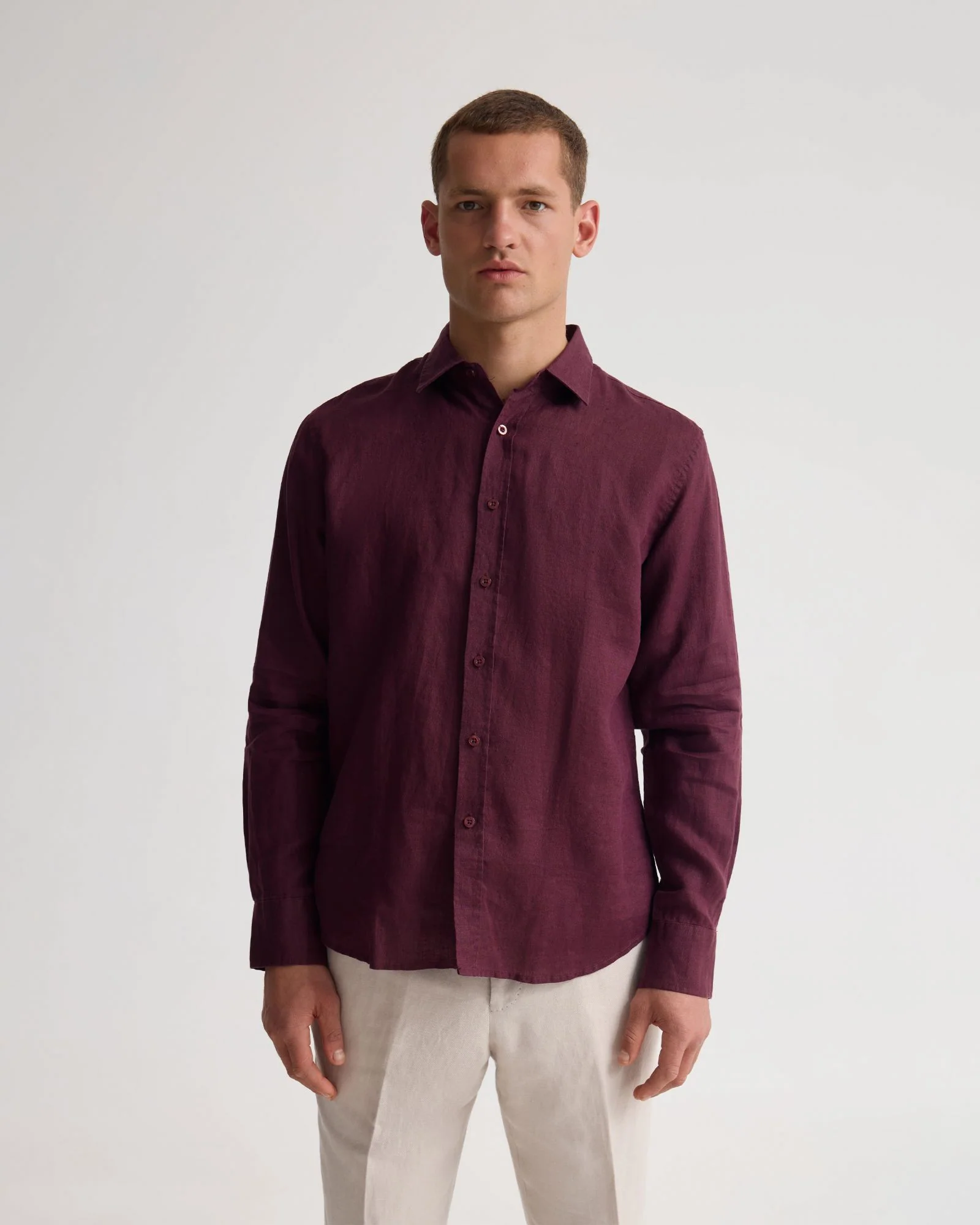 Cooper French Linen Long Sleeve Shirt - Image 24