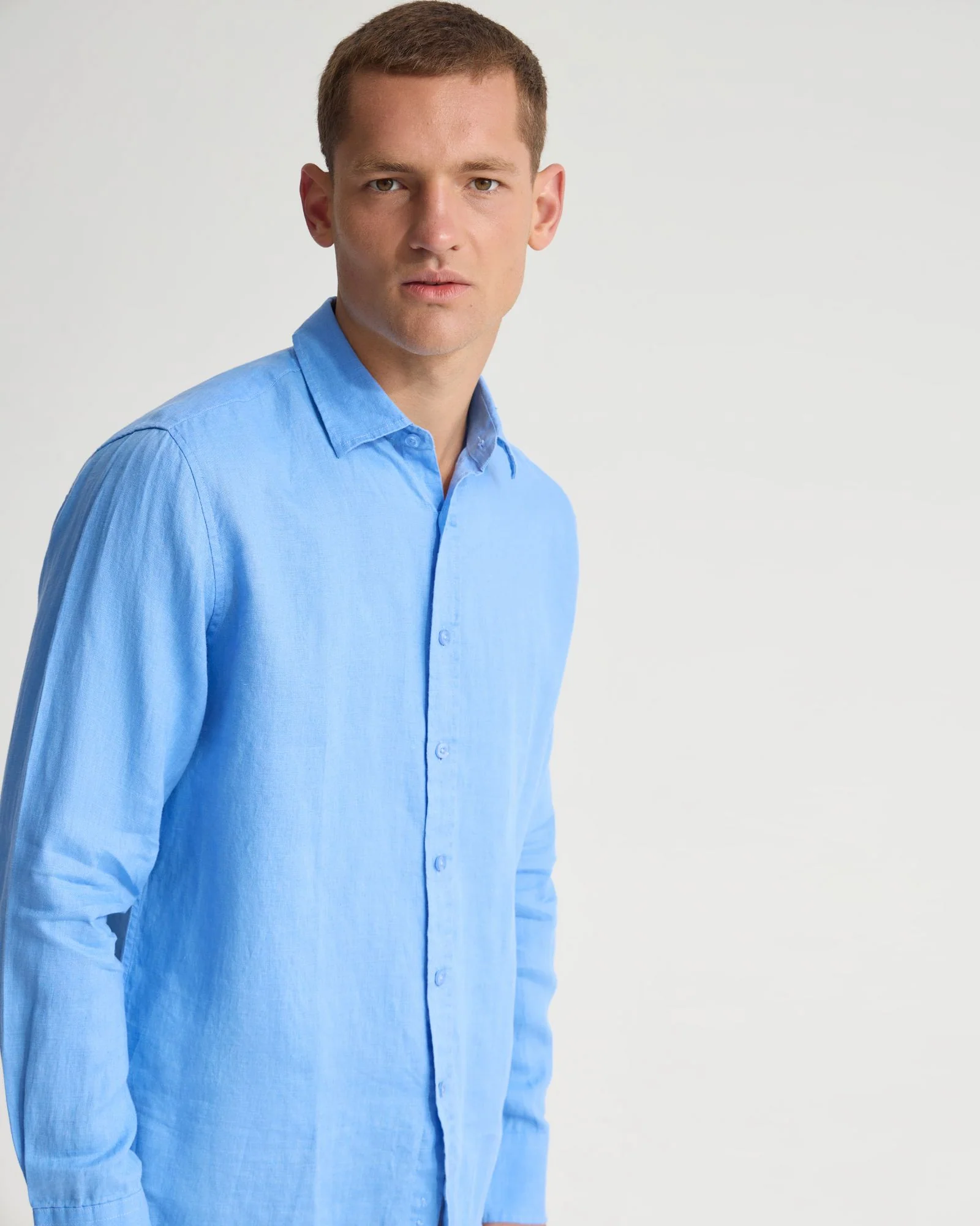 Cooper French Linen Long Sleeve Shirt - Image 4