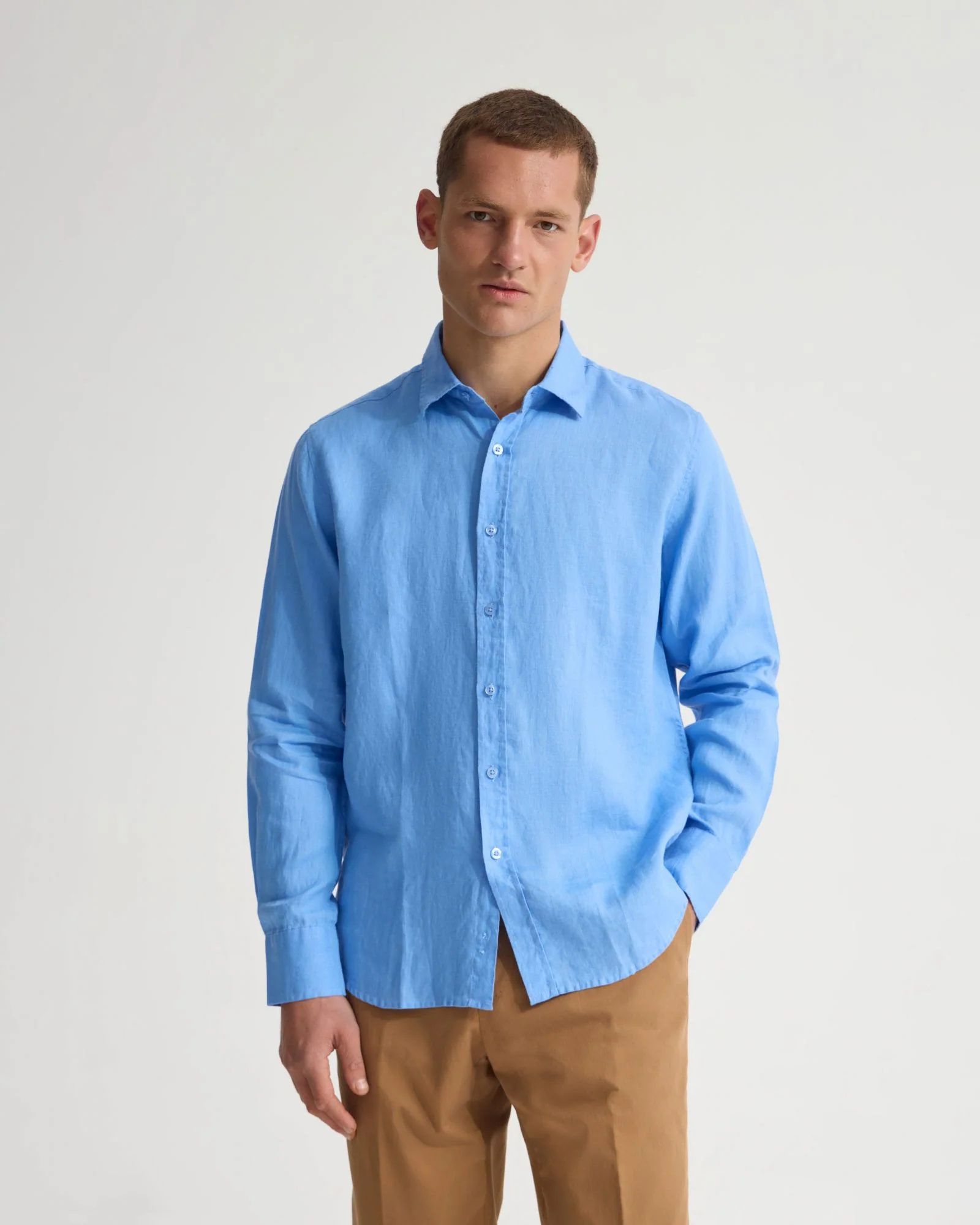 Cooper French Linen Long Sleeve Shirt - Image 5