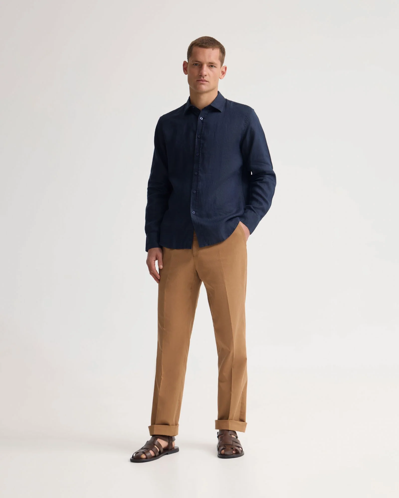 Cooper French Linen Long Sleeve Shirt - Image 7