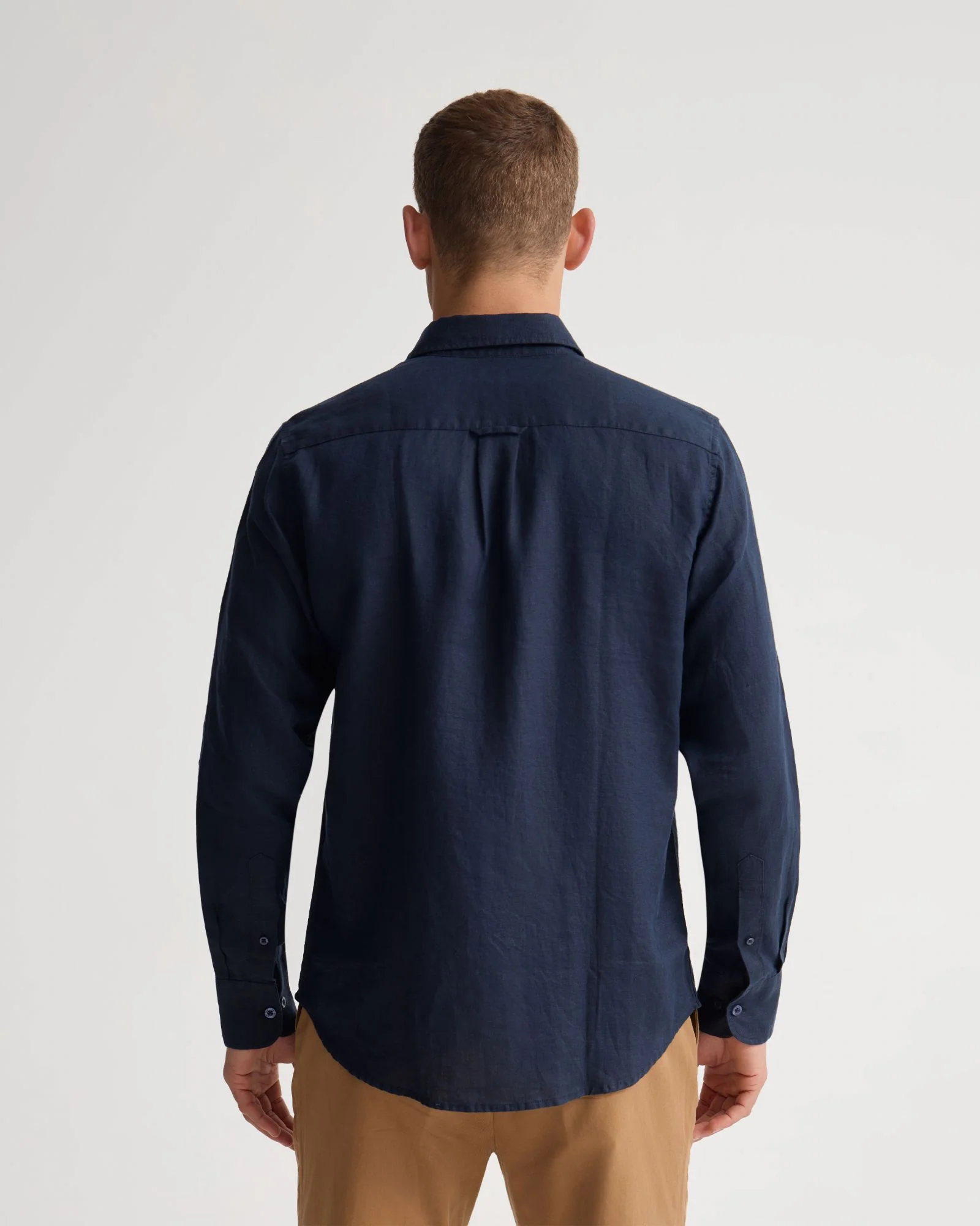 Cooper French Linen Long Sleeve Shirt - Image 9