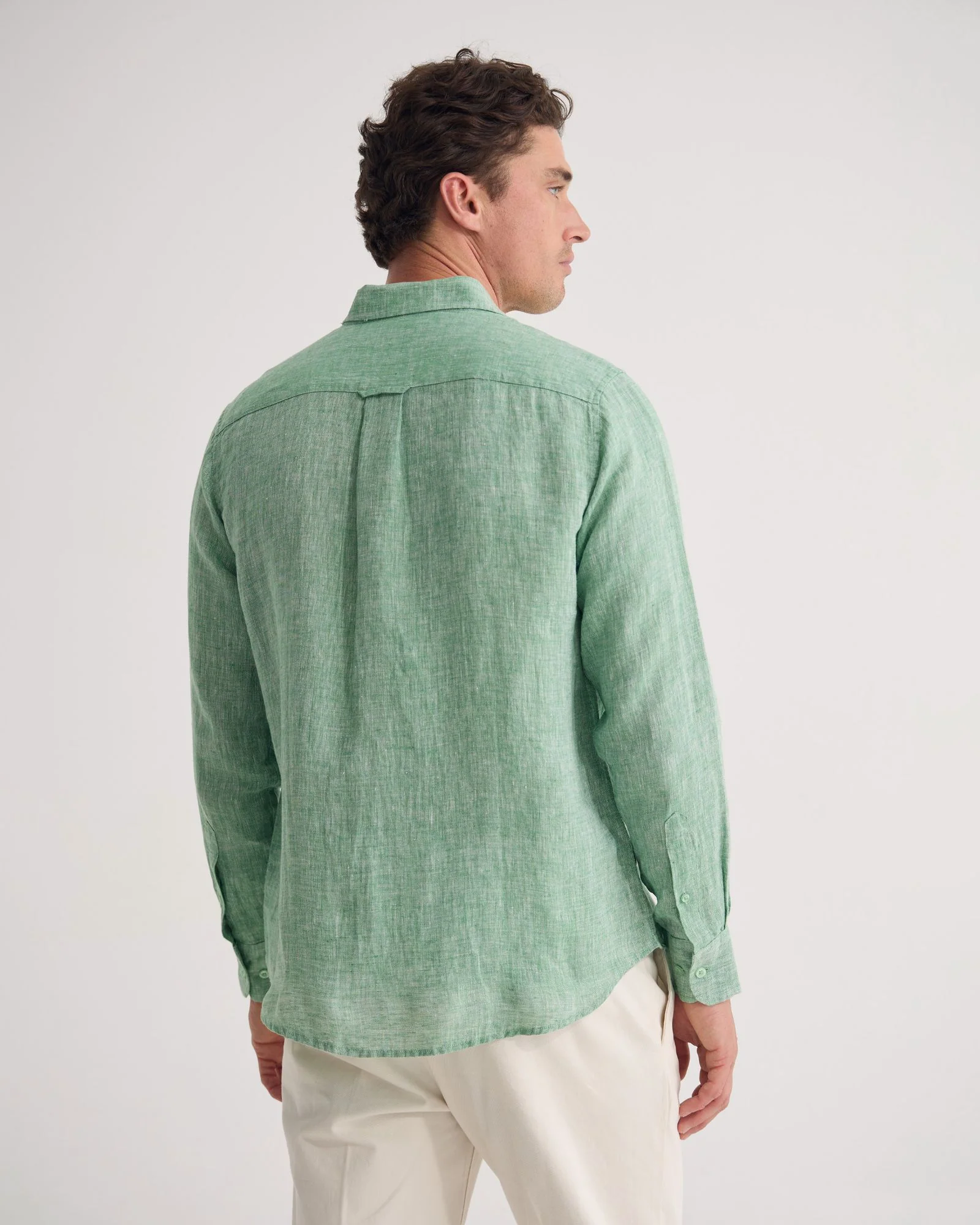 Cooper French Linen Long Sleeve Shirt - Image 11