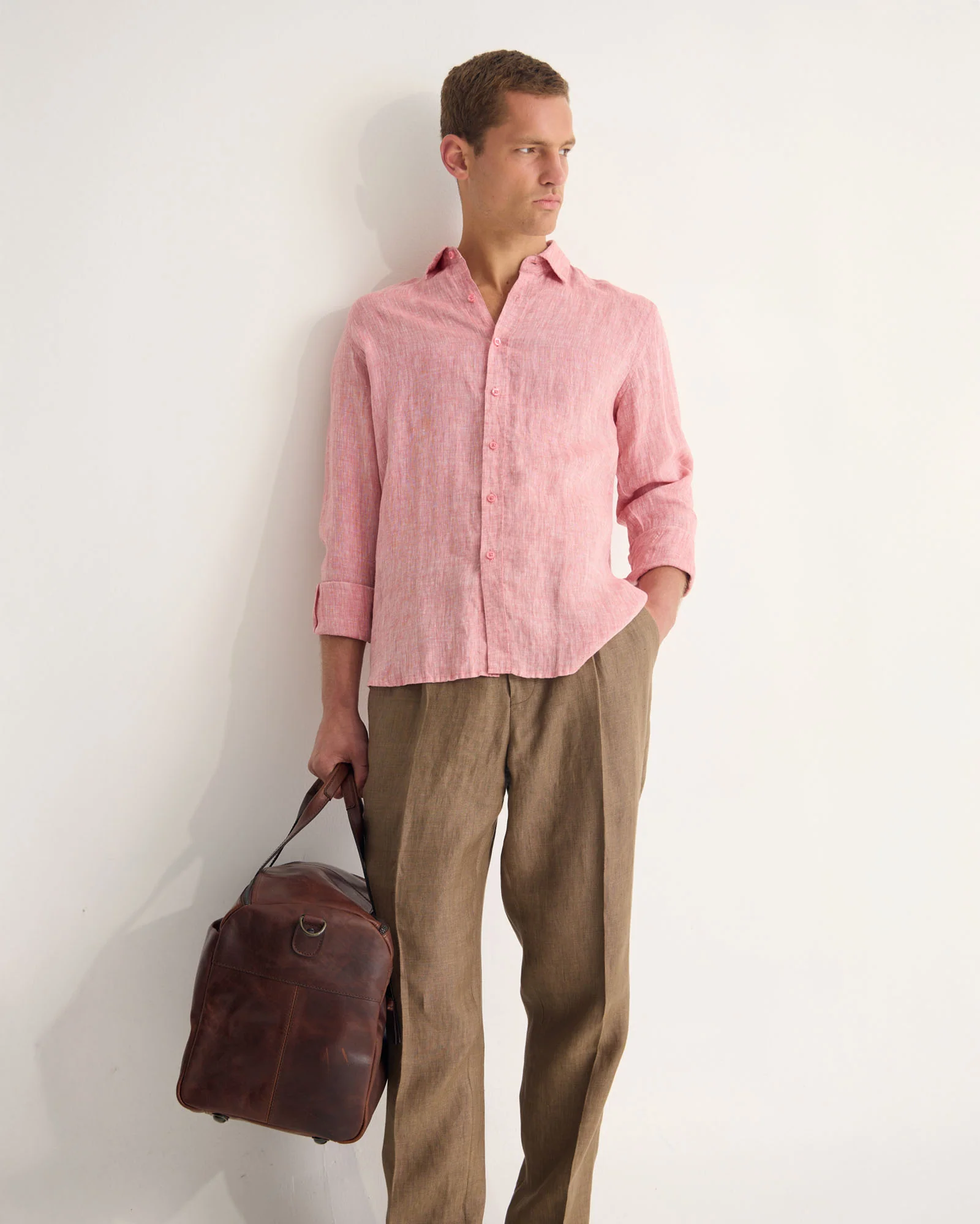 Cooper French Linen Long Sleeve Shirt - Image 23