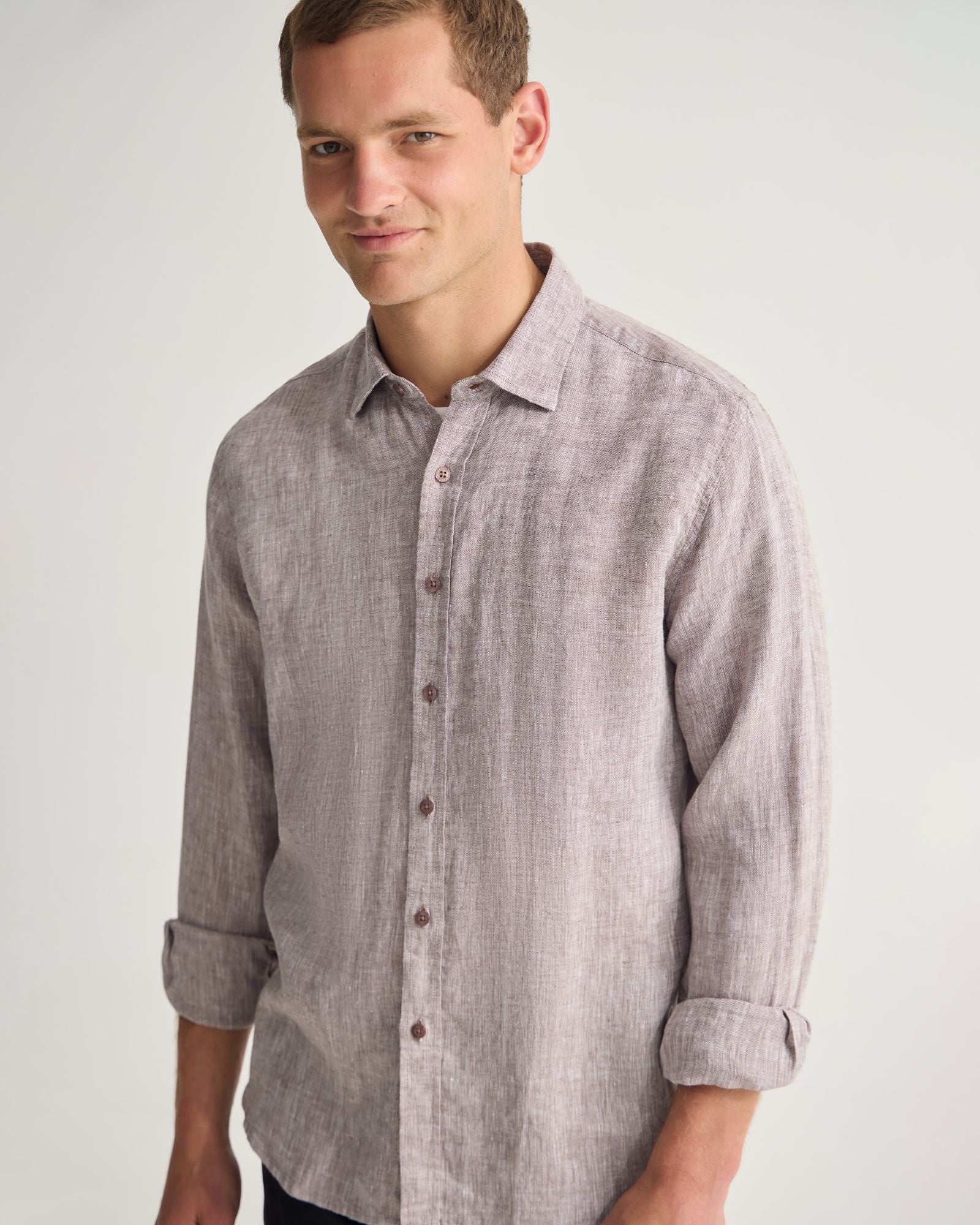 Cooper French Linen Long Sleeve Shirt - Image 28