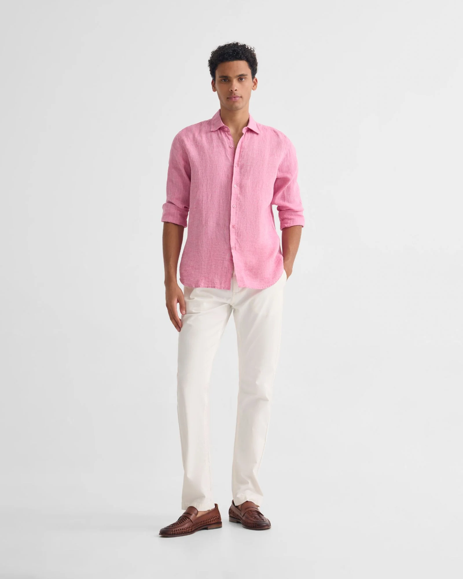 Cooper French Linen Long Sleeve Shirt - Image 2