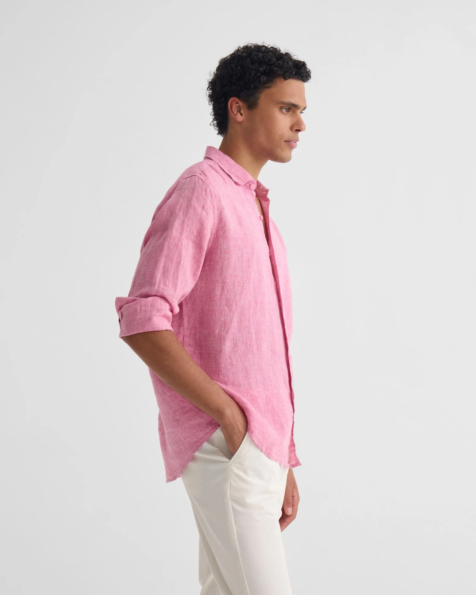 Cooper French Linen Long Sleeve Shirt - Image 3