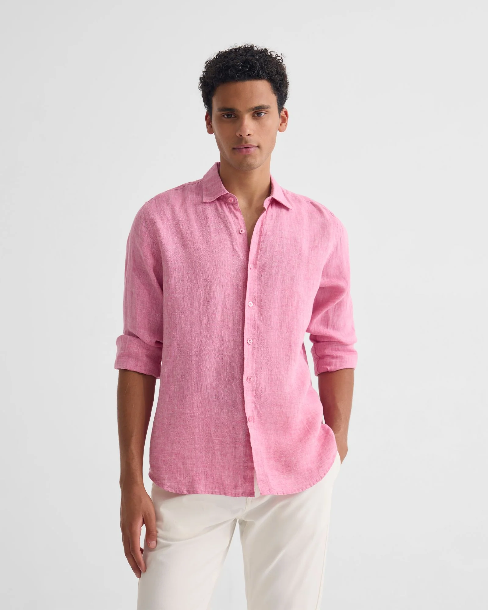Cooper French Linen Long Sleeve Shirt - Image 6