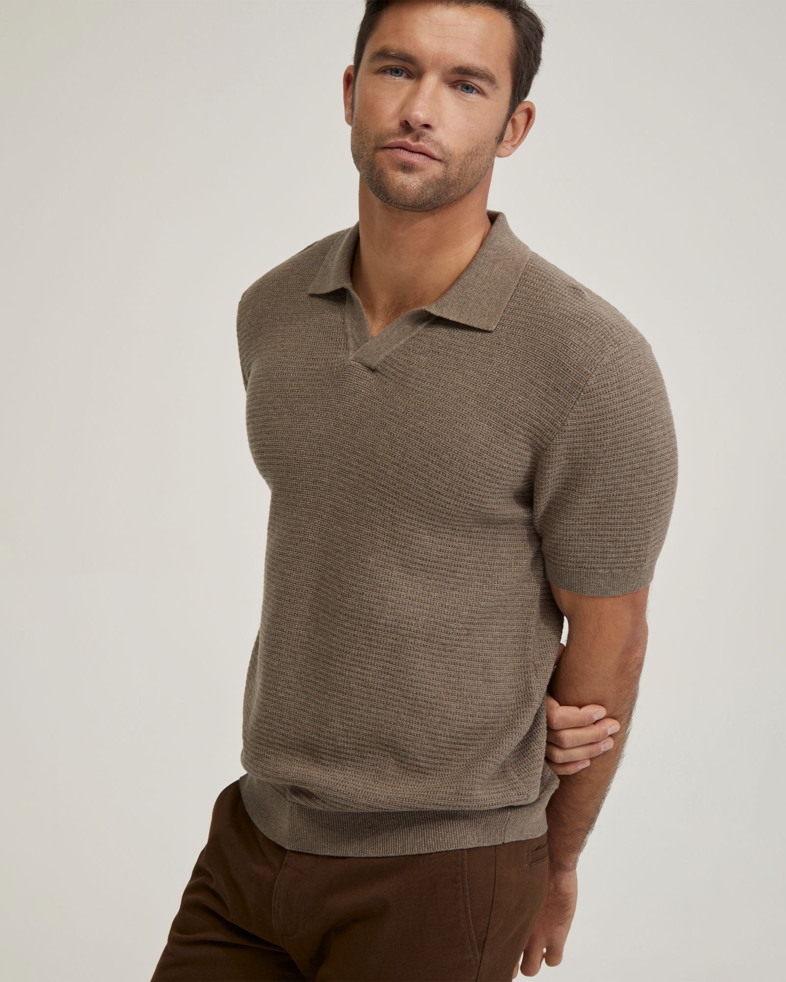 Corbin Cotton Knitted Polo - Image 15