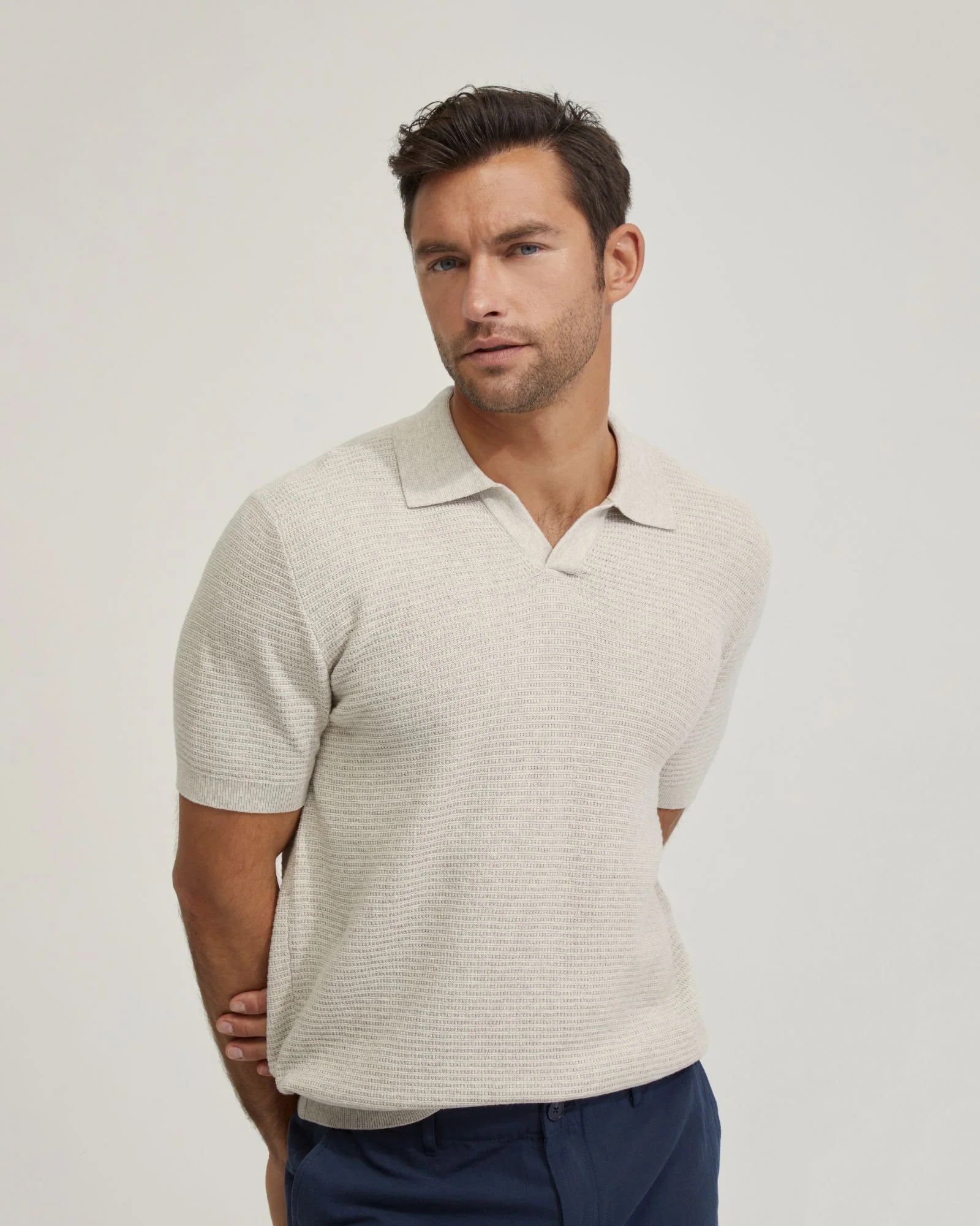Corbin Cotton Knitted Polo - Image 9