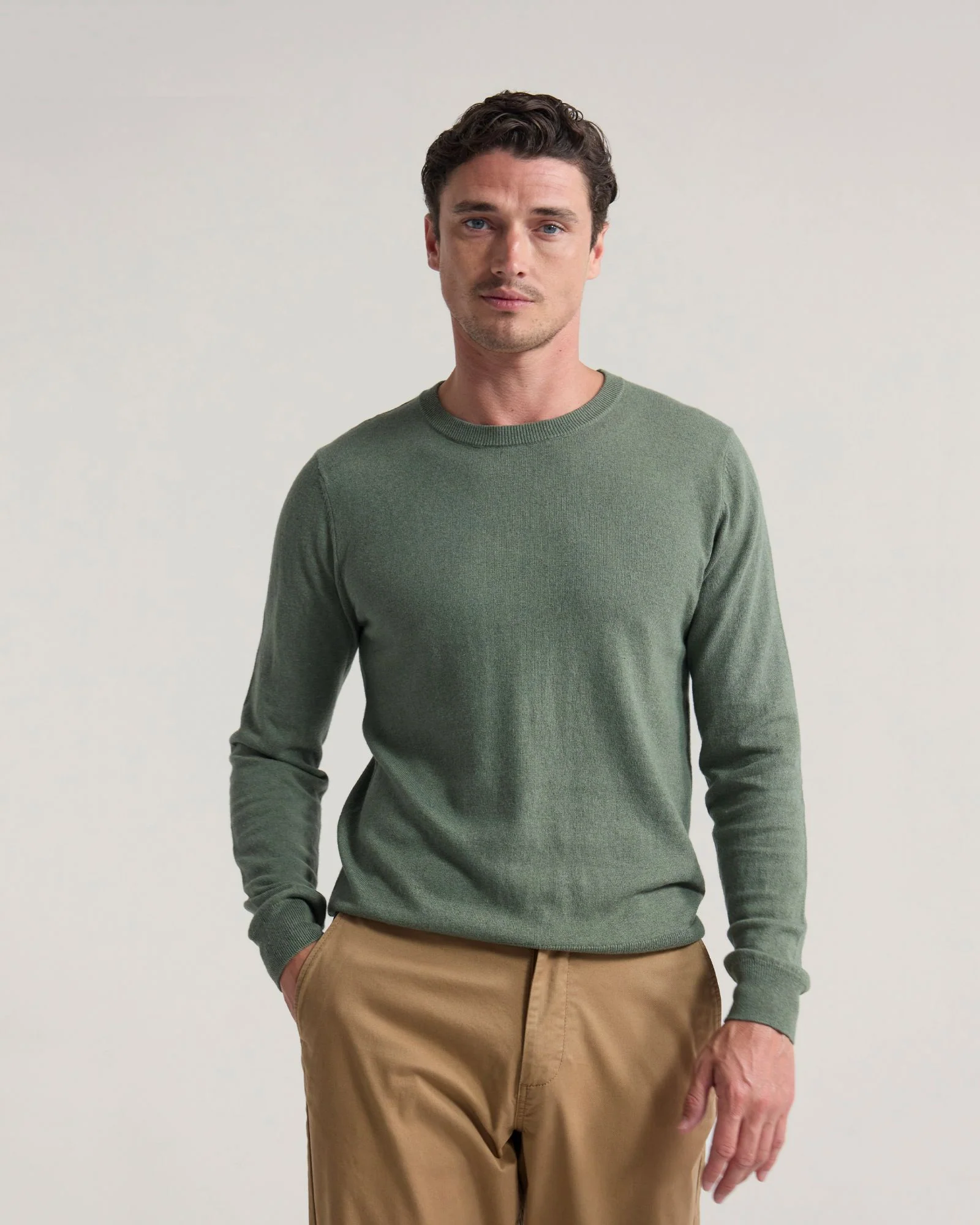 Cotton Cashmere Crew Neck Knit - Image 12
