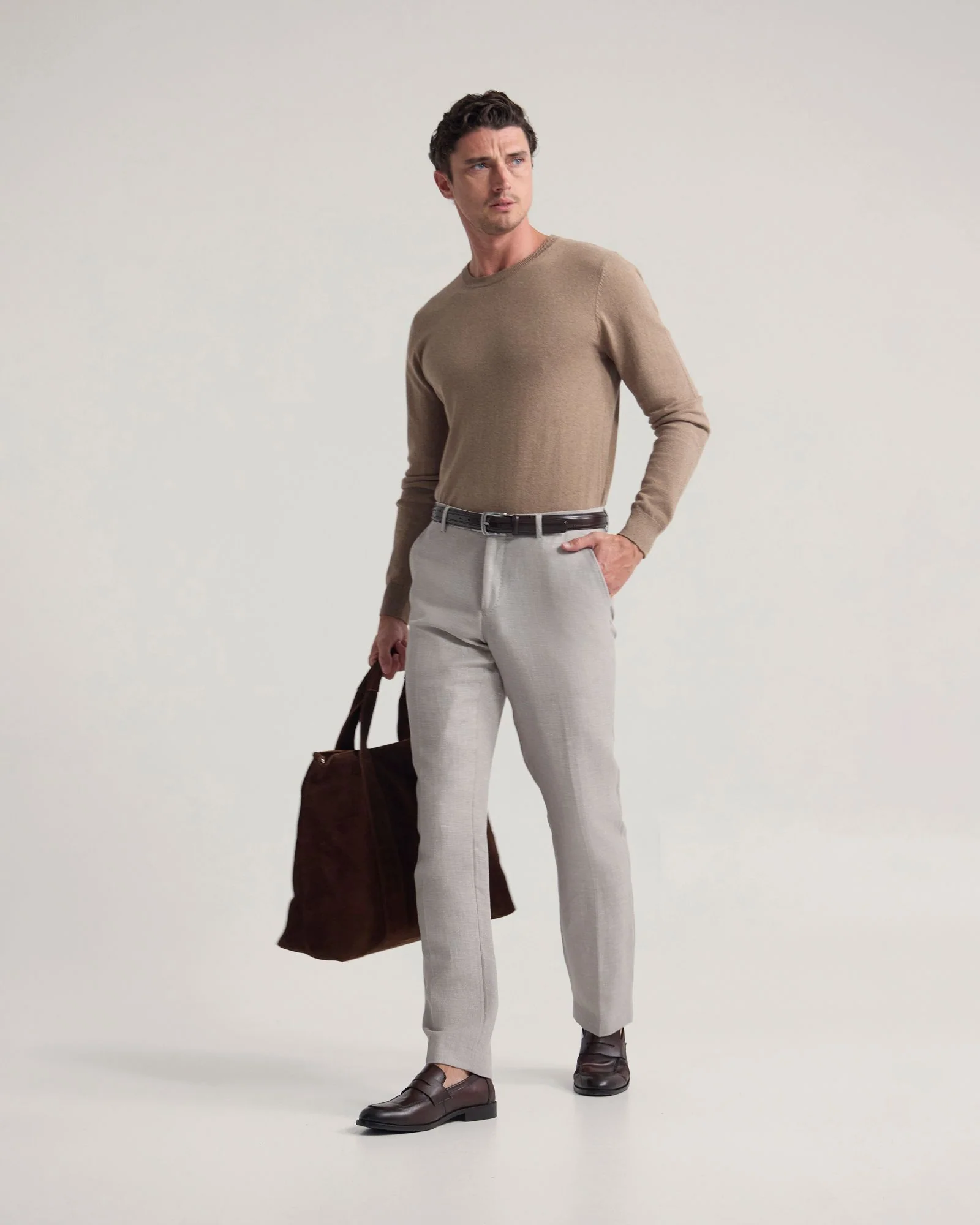 Cotton Cashmere Crew Neck Knit - Image 15