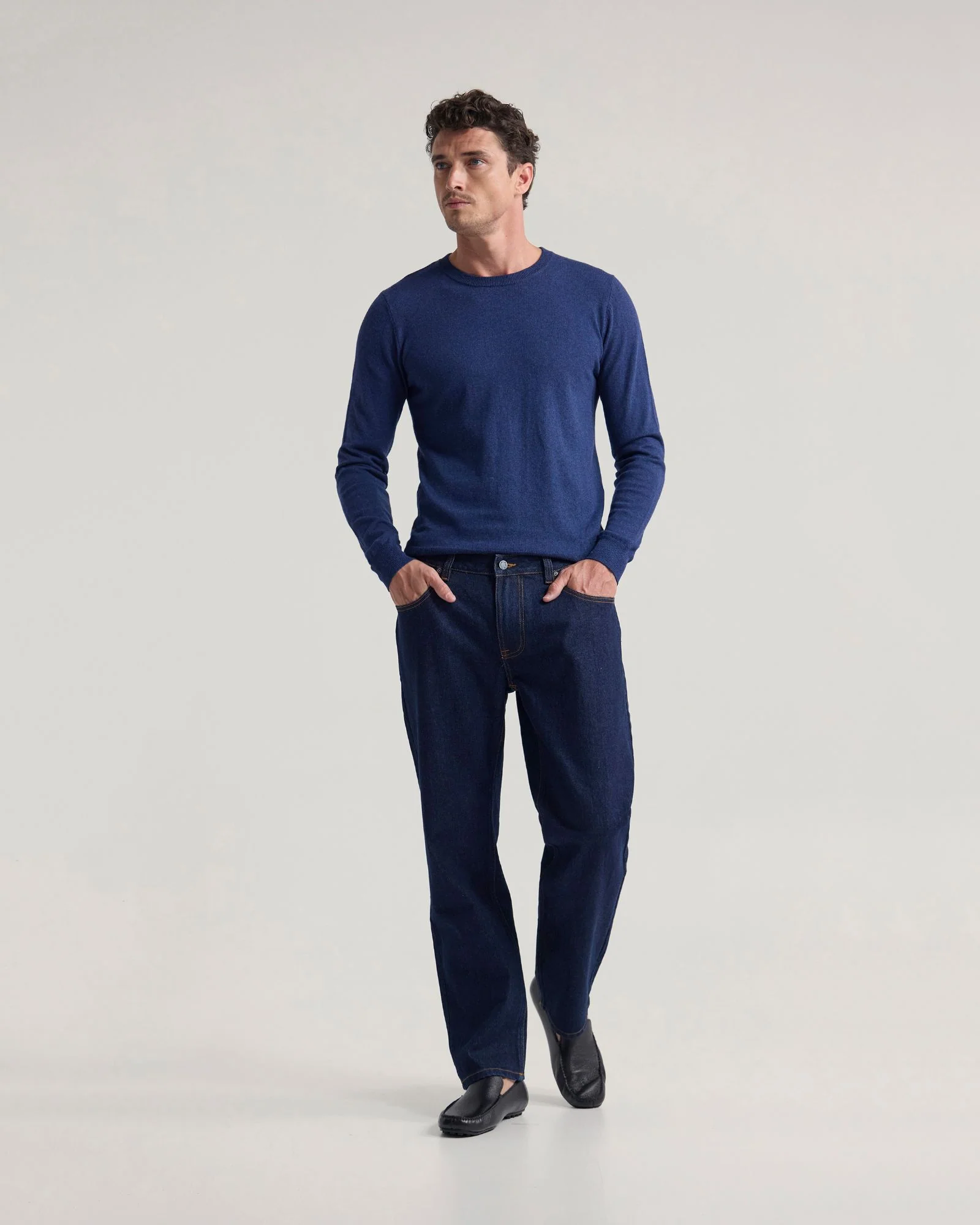 Cotton Cashmere Crew Neck Knit - Image 2