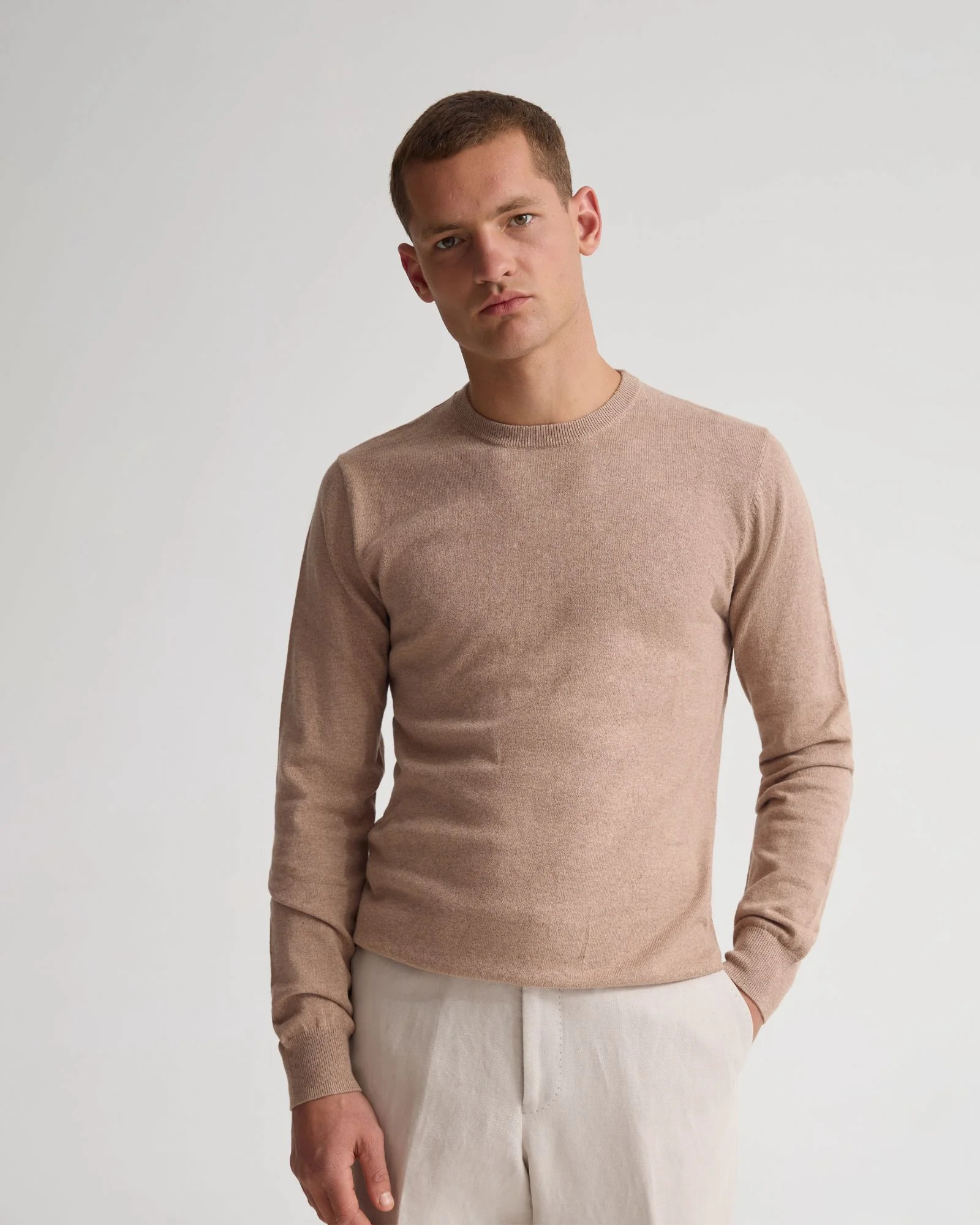 Cotton Cashmere Crew Neck Knit - Image 11