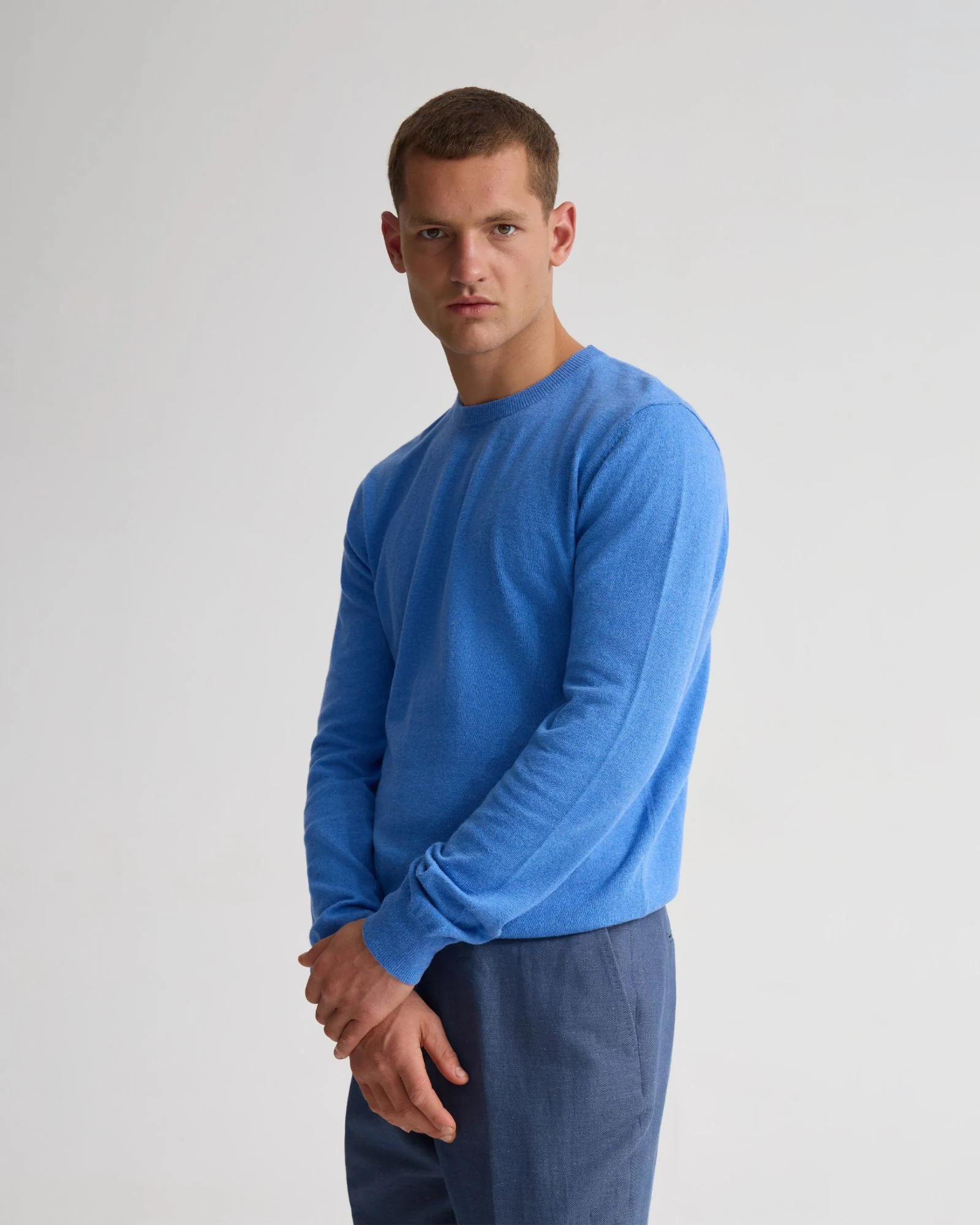 Cotton Cashmere Crew Neck Knit - Image 2