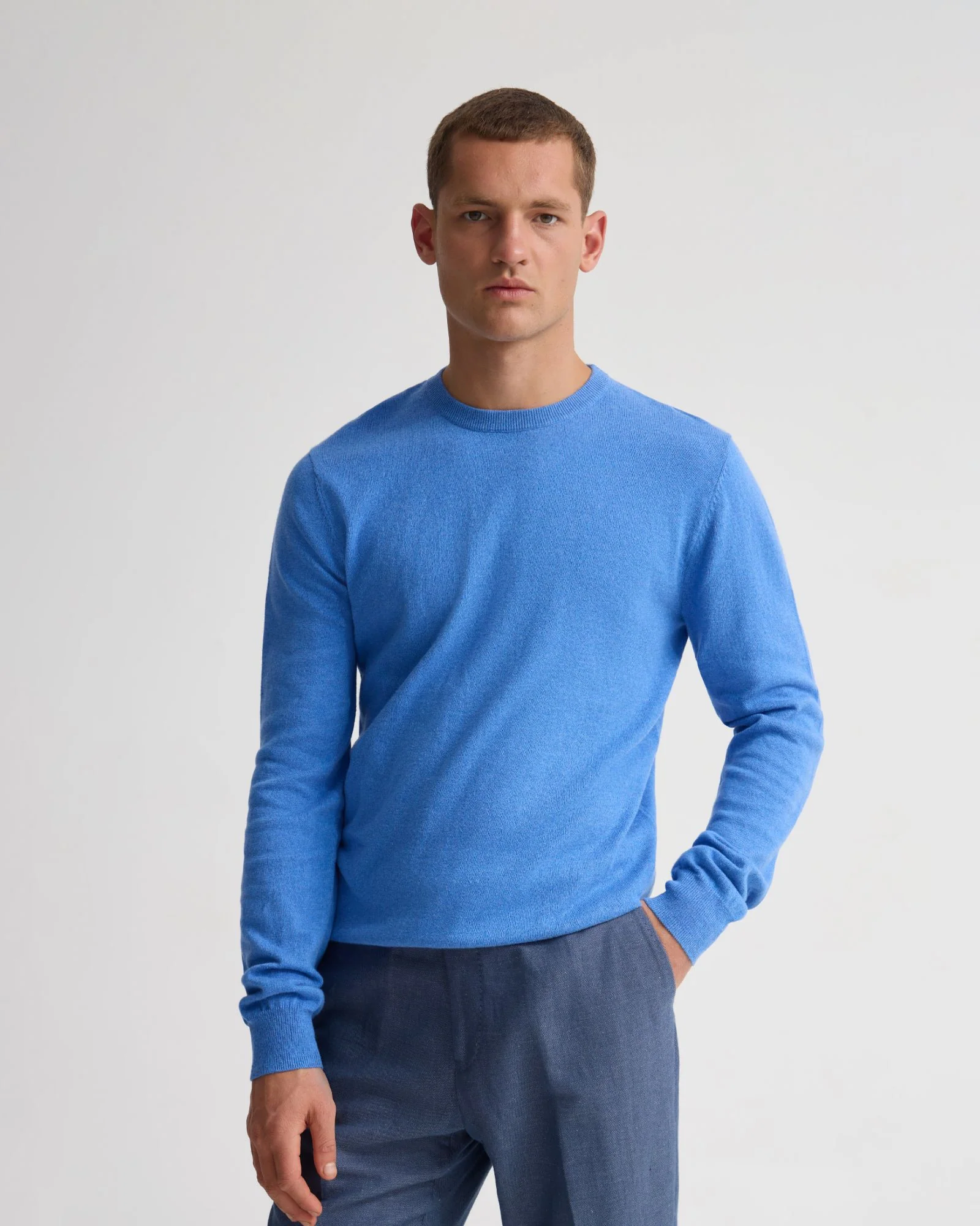 Cotton Cashmere Crew Neck Knit - Image 5