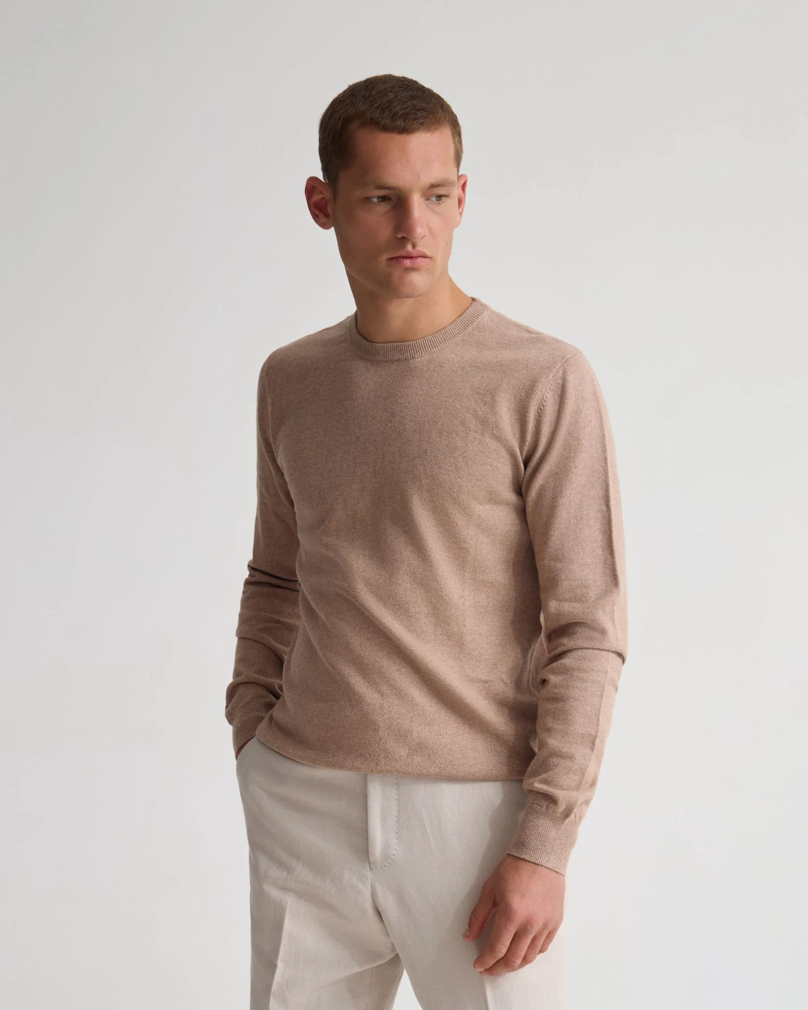 Cotton Cashmere Crew Neck Knit - Image 8