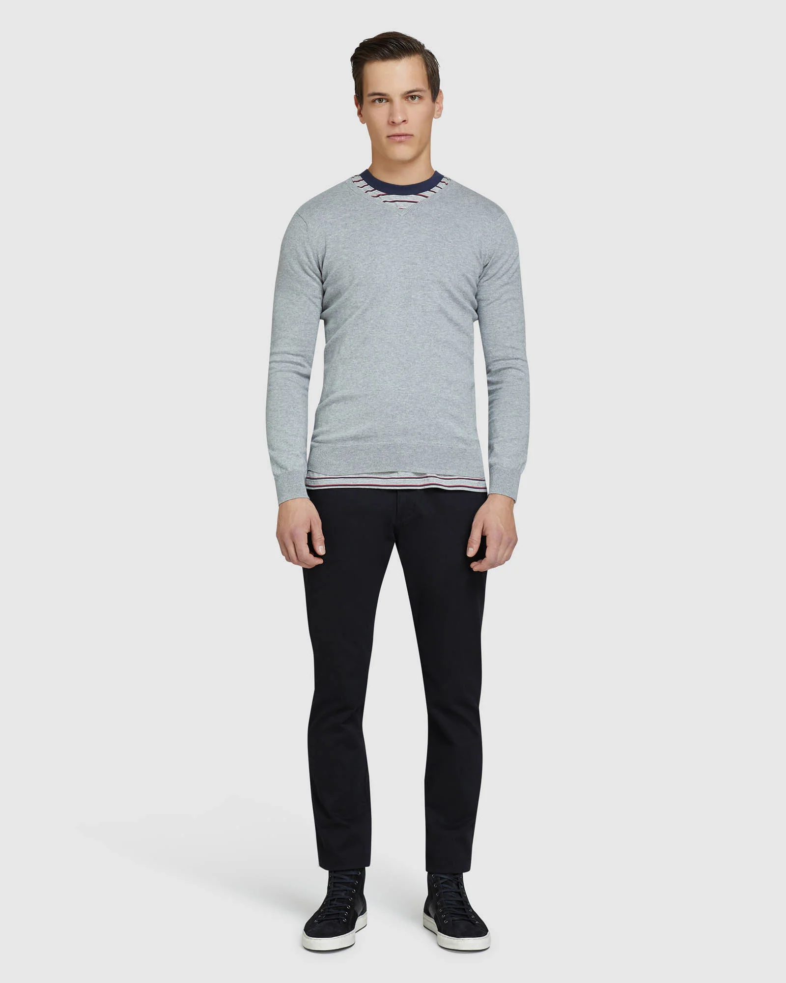 Cotton Cashmere V-Neck Pullover - Image 23