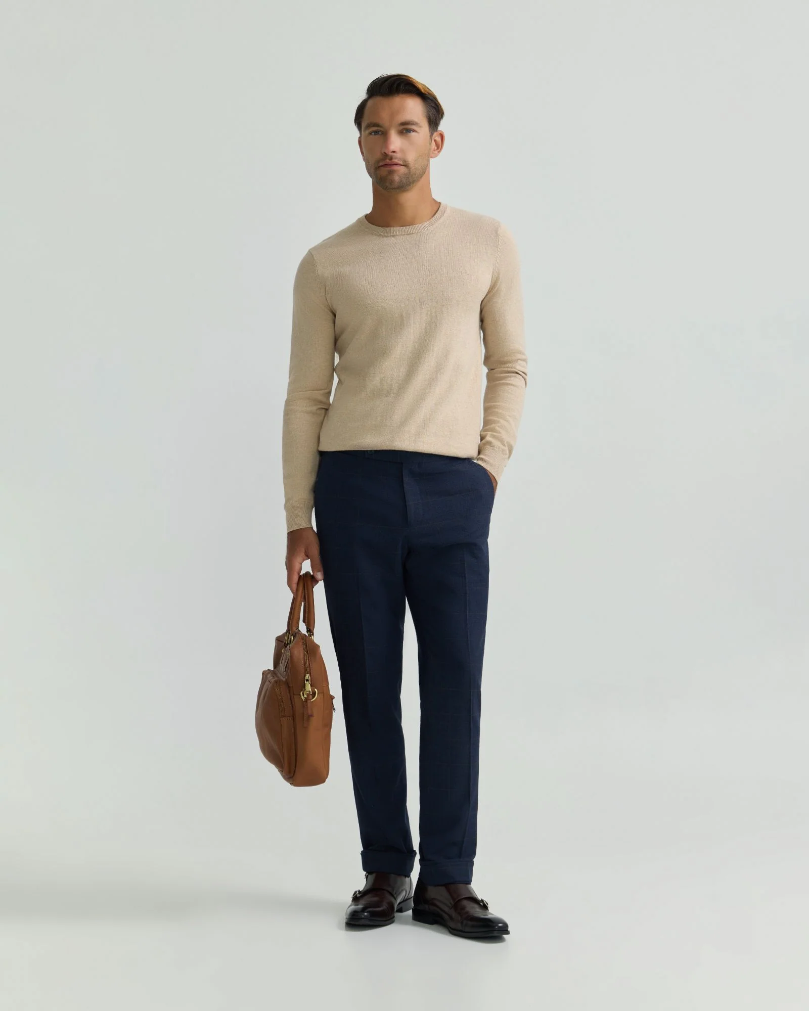 Crew Neck Cotton Cashmere Knit - Image 19