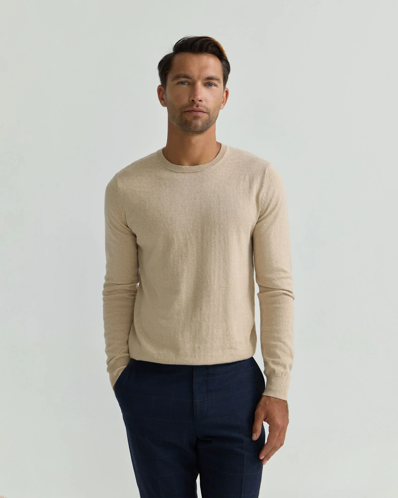 Crew Neck Cotton Cashmere Knit - Image 23