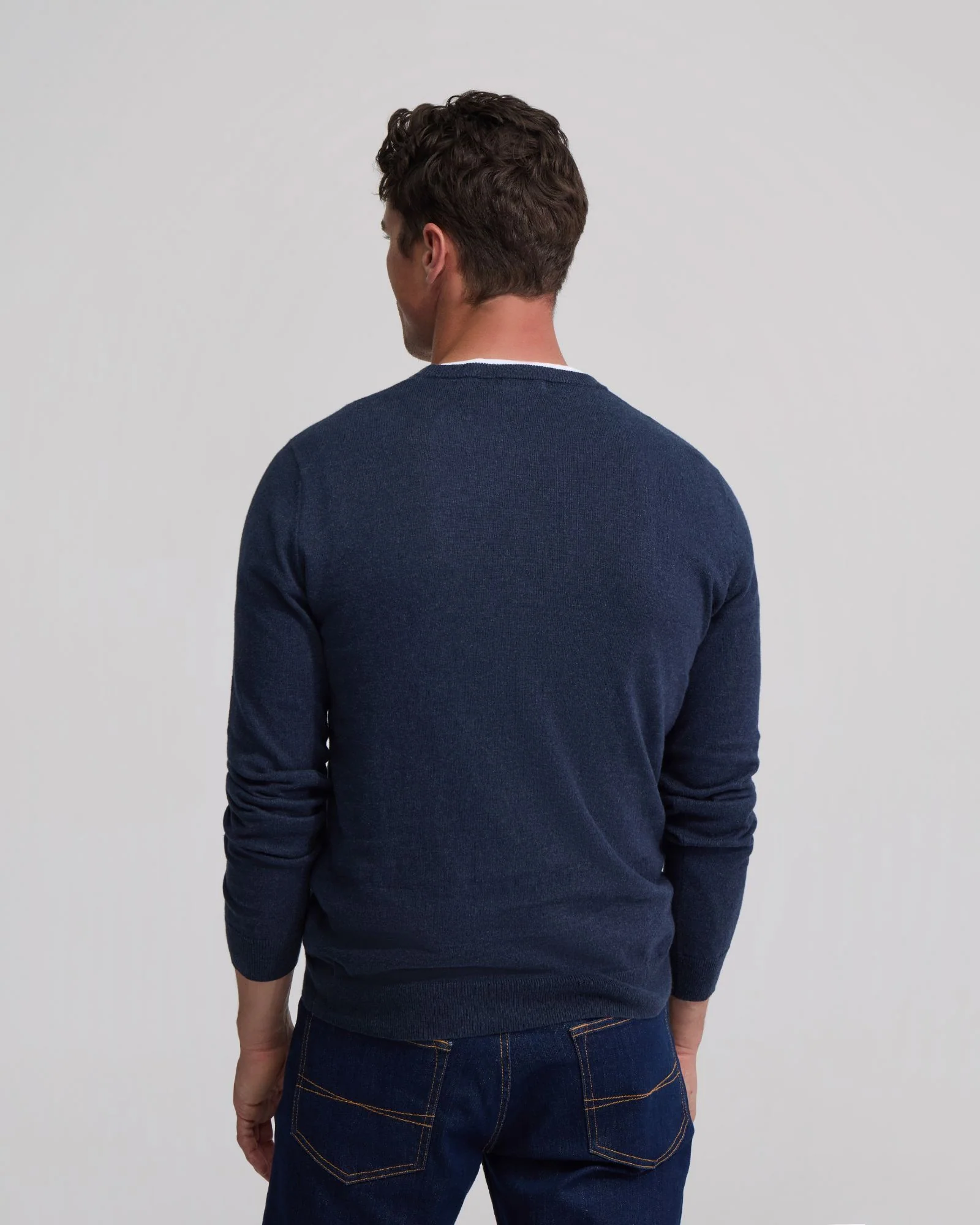 Crew Neck Cotton Cashmere Knit - Image 3
