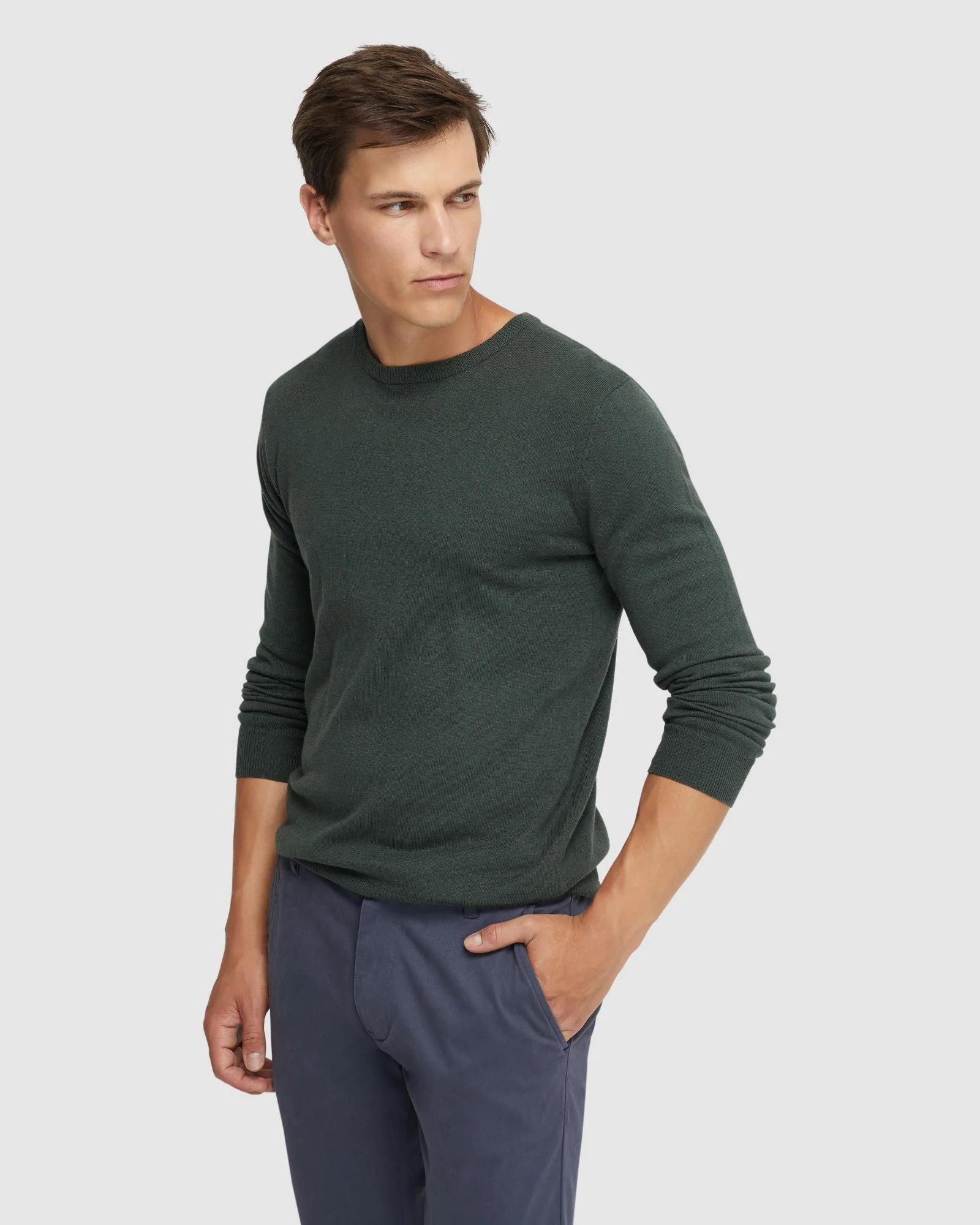 Crew Neck Cotton Cashmere Knit - Image 14