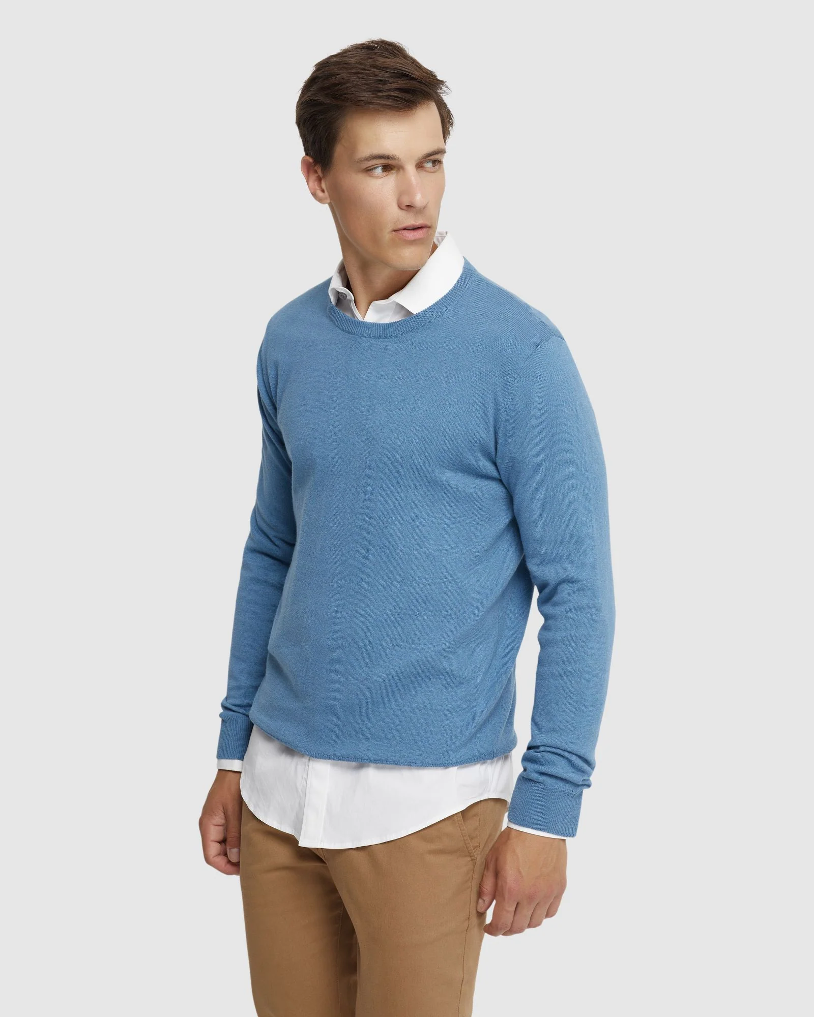 Crew Neck Cotton Cashmere Knit - Image 2
