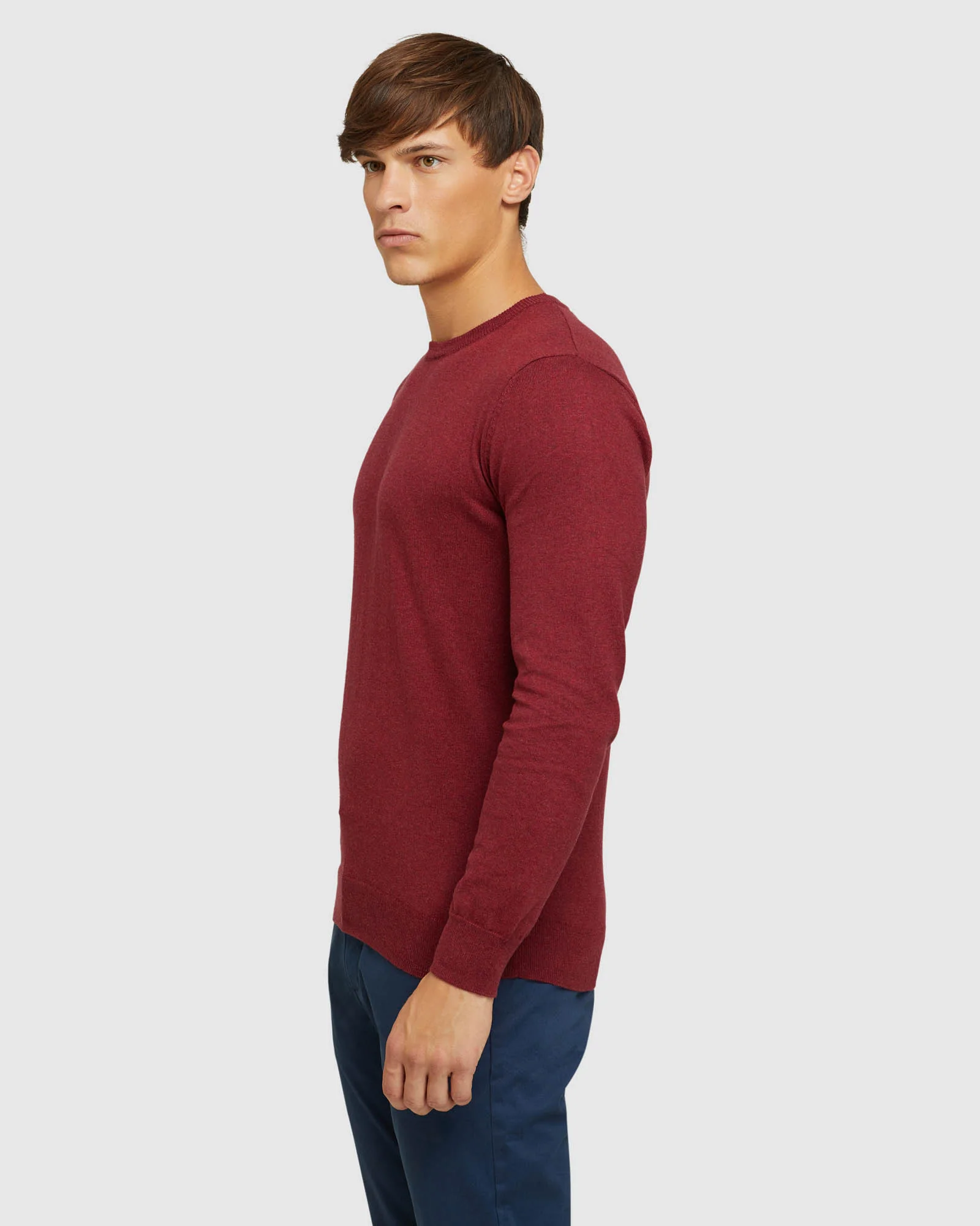 Crew Neck Cotton Cashmere Pullover - Image 14