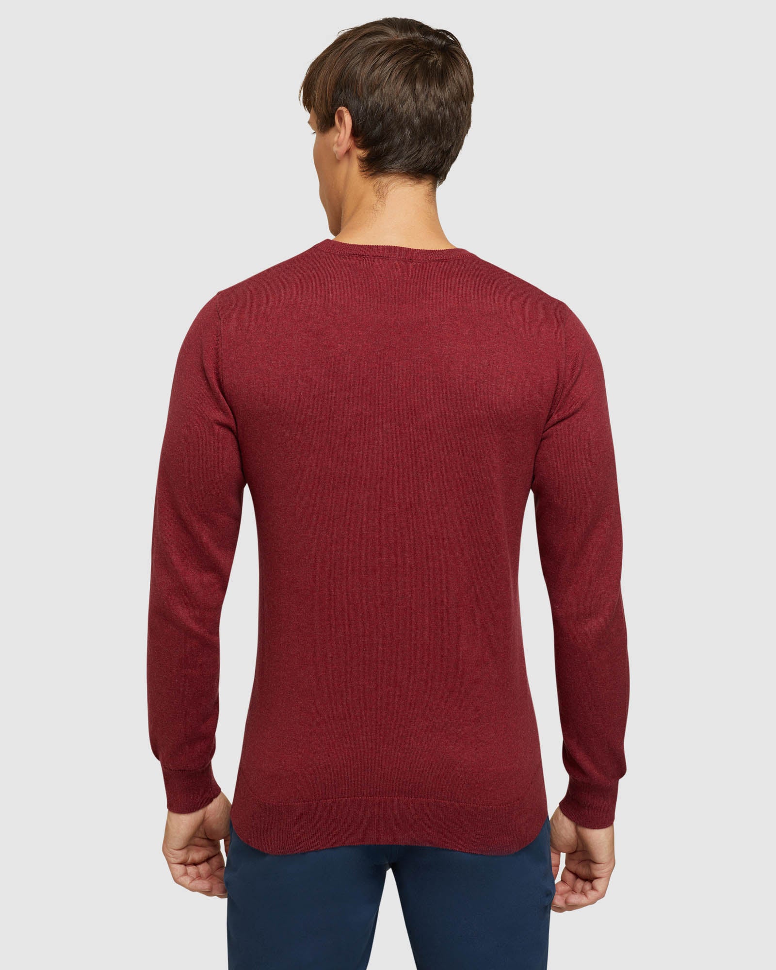 Crew Neck Cotton Cashmere Pullover - Image 15