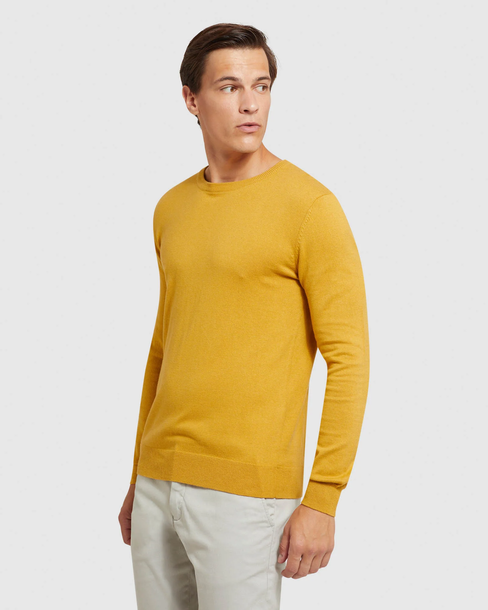 Crew Neck Cotton Cashmere Pullover - Image 15