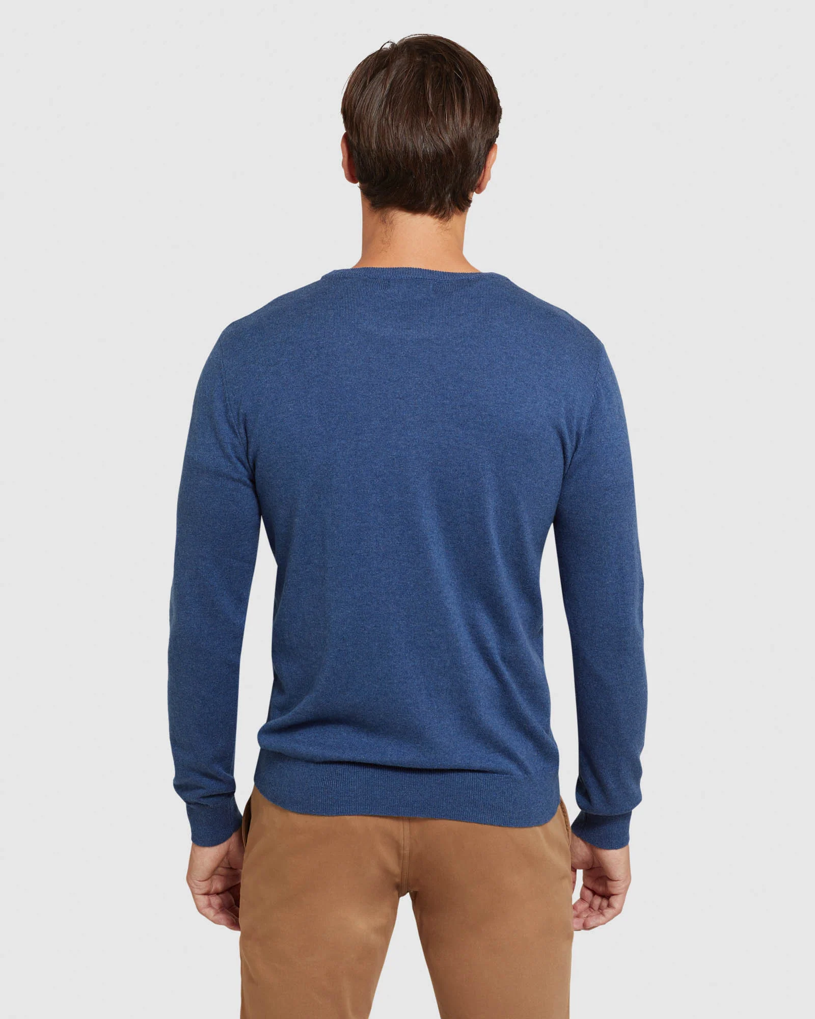 Crew Neck Cotton Cashmere Pullover - Image 3