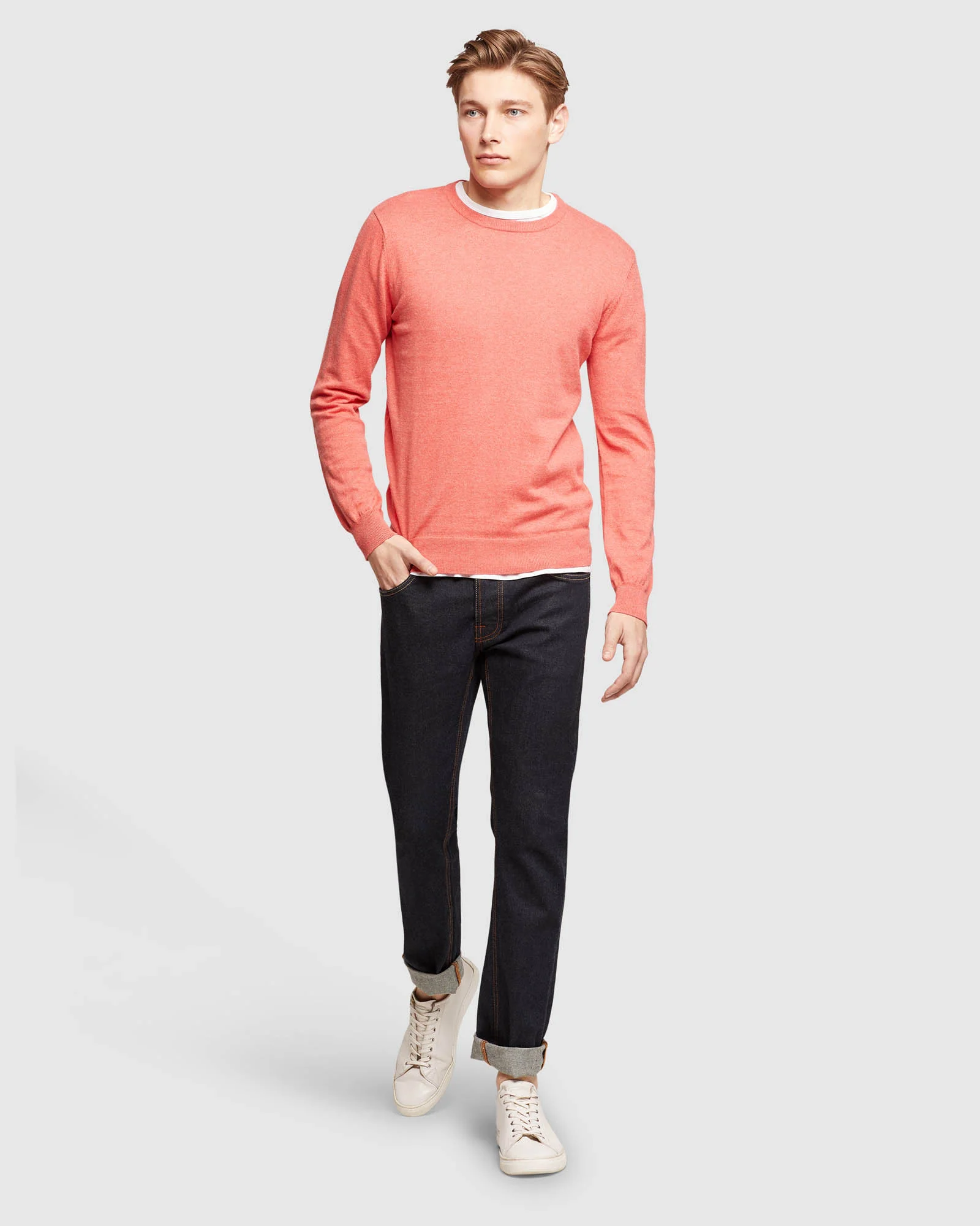 Crew Neck Cotton Cashmere Pullovr - Image 18