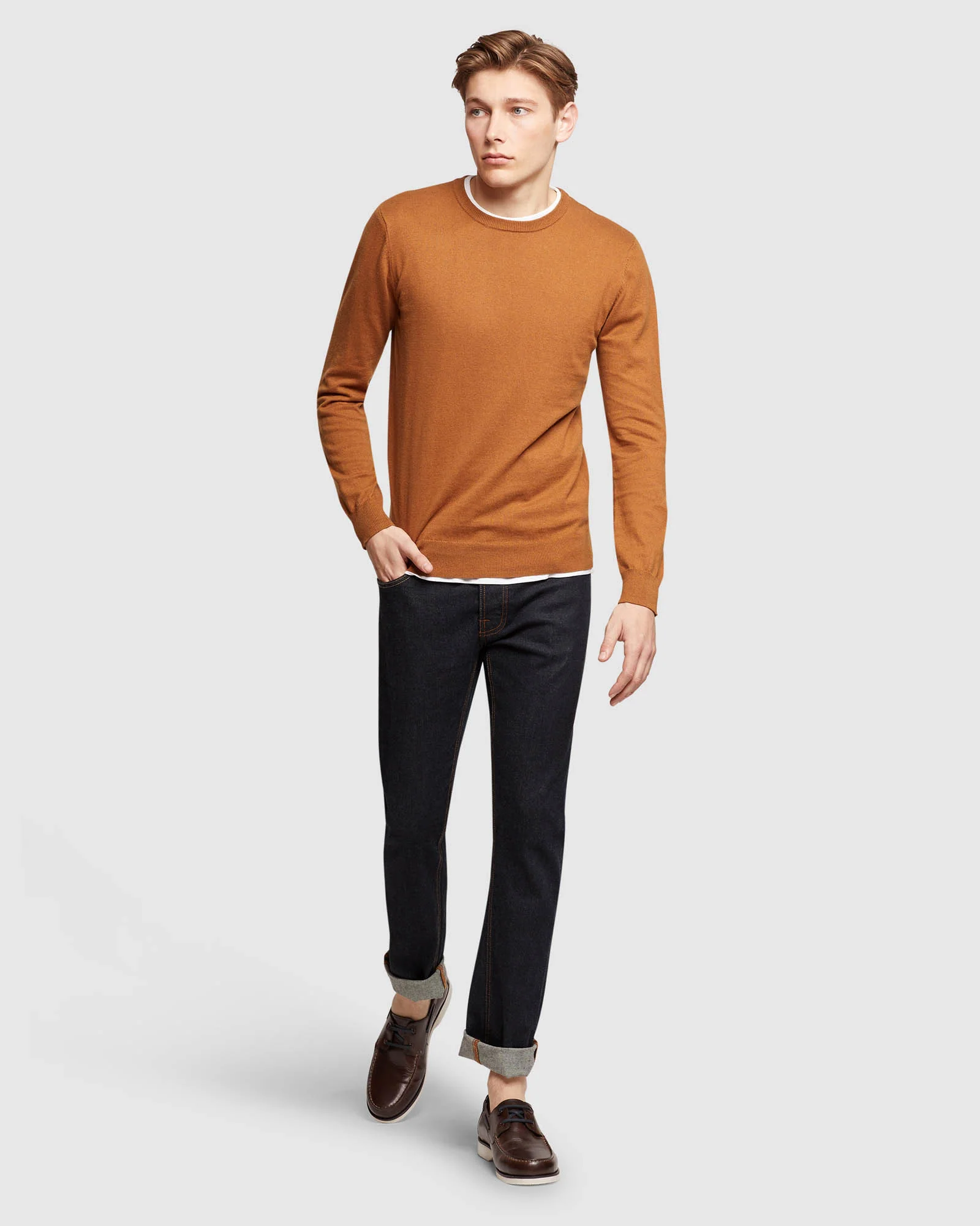 Crew Neck Cotton Cashmere Pullovr - Image 25