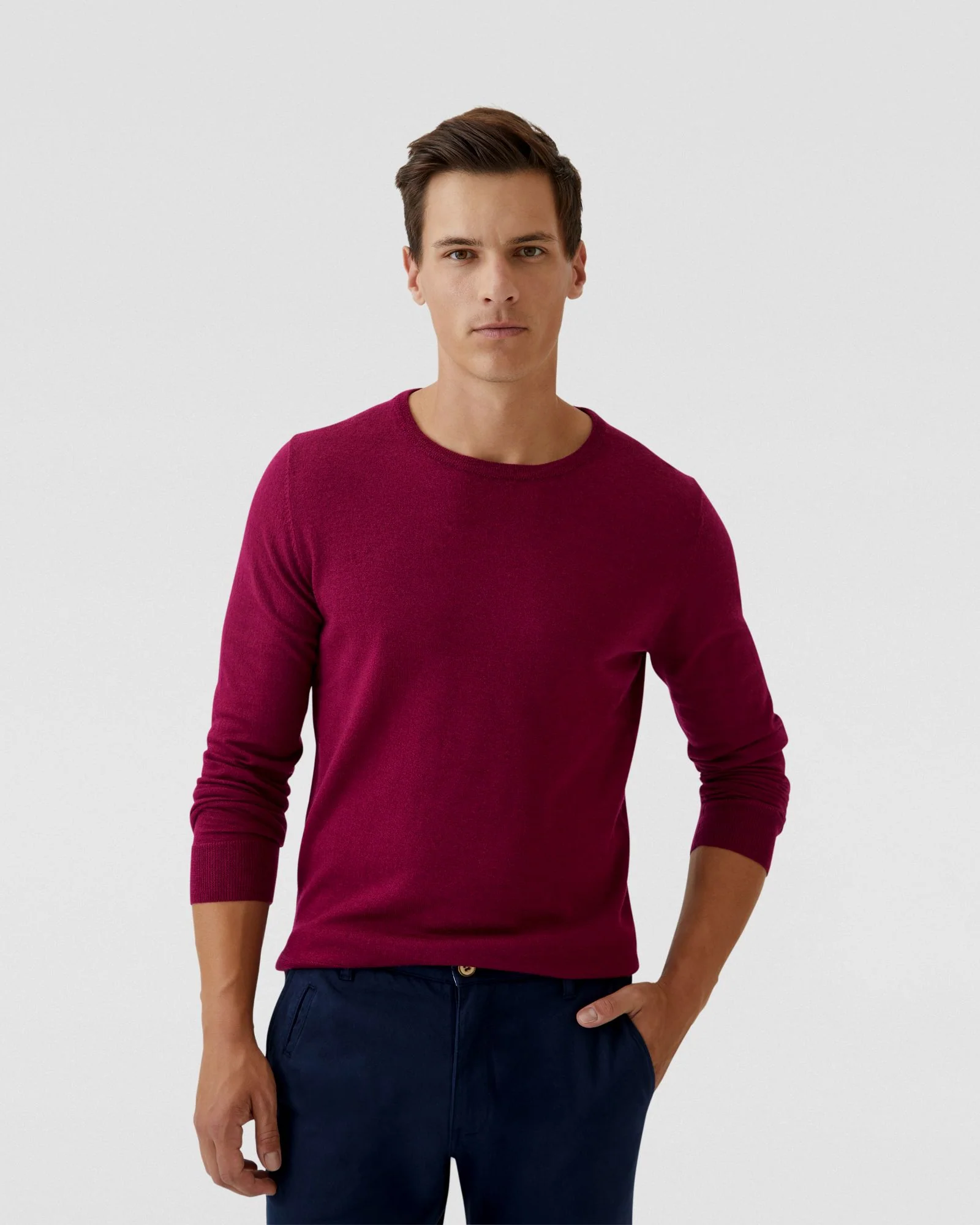Crew Neck Merino Wool Knit - Image 13
