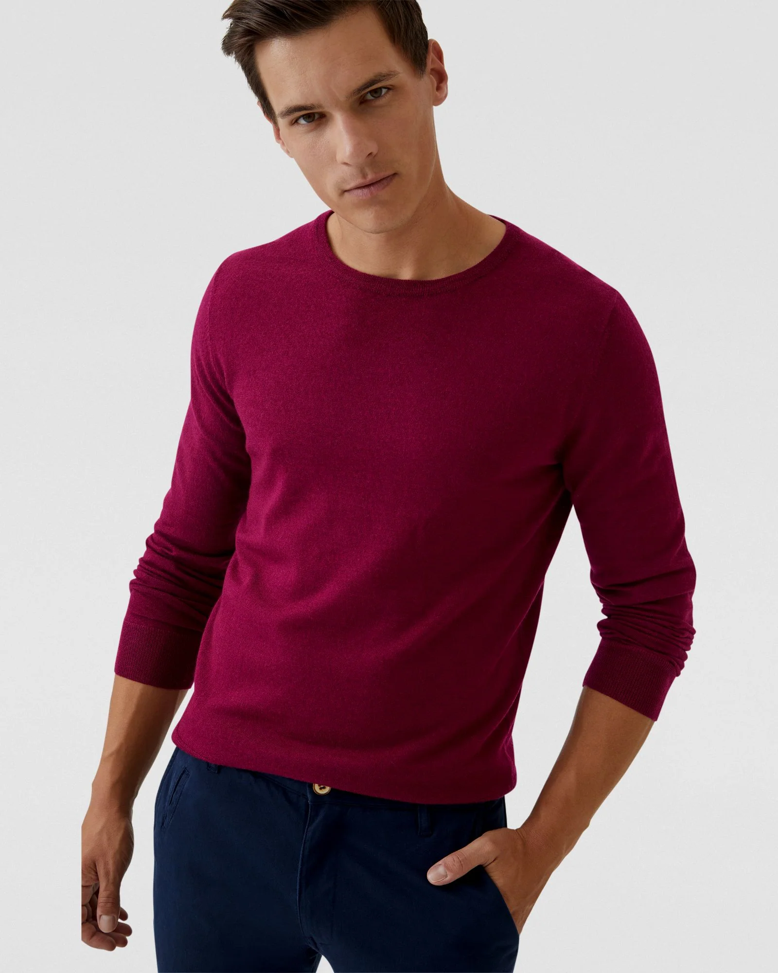 Crew Neck Merino Wool Knit - Image 16