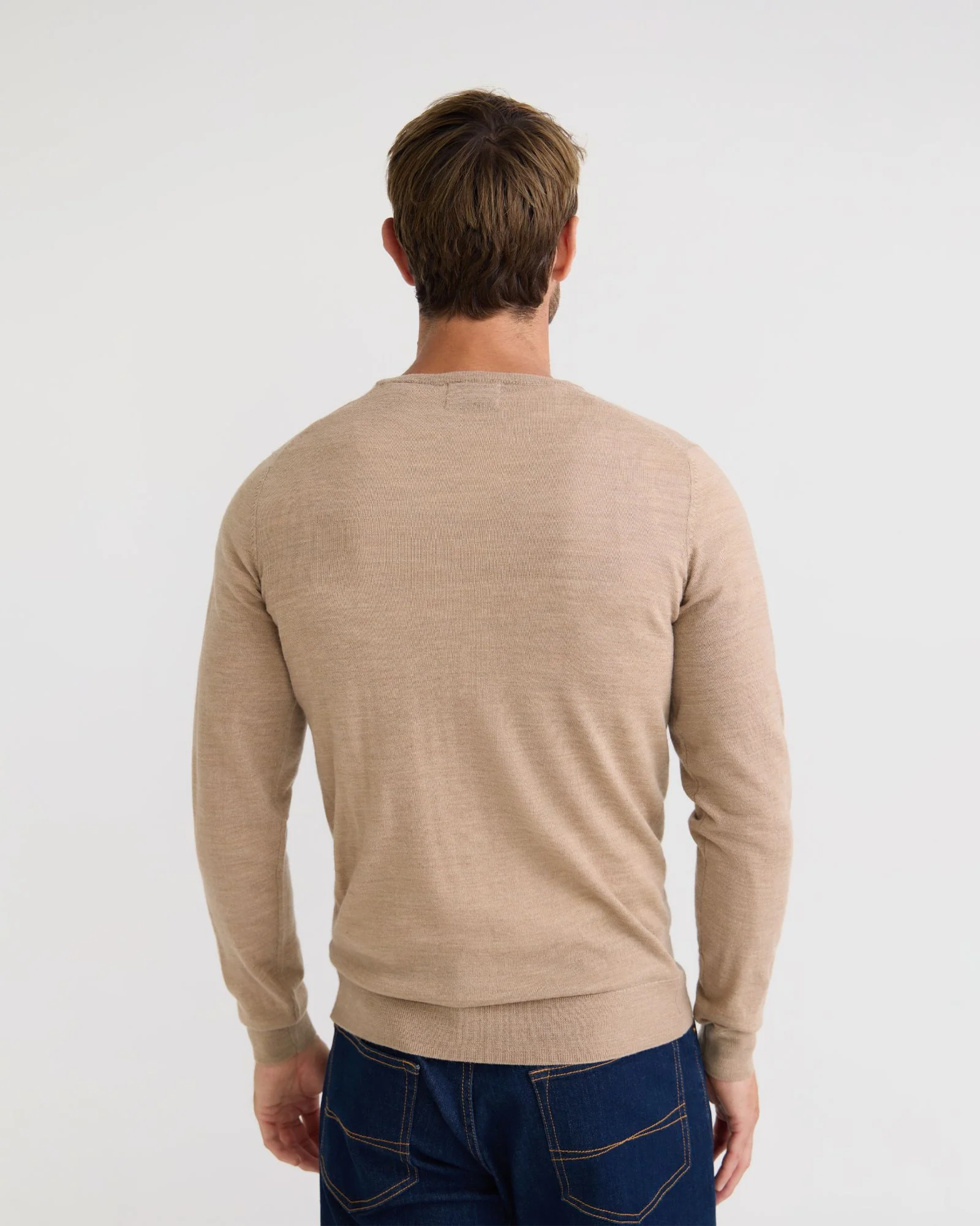 Crew Neck Pure Wool Pullover - Image 26
