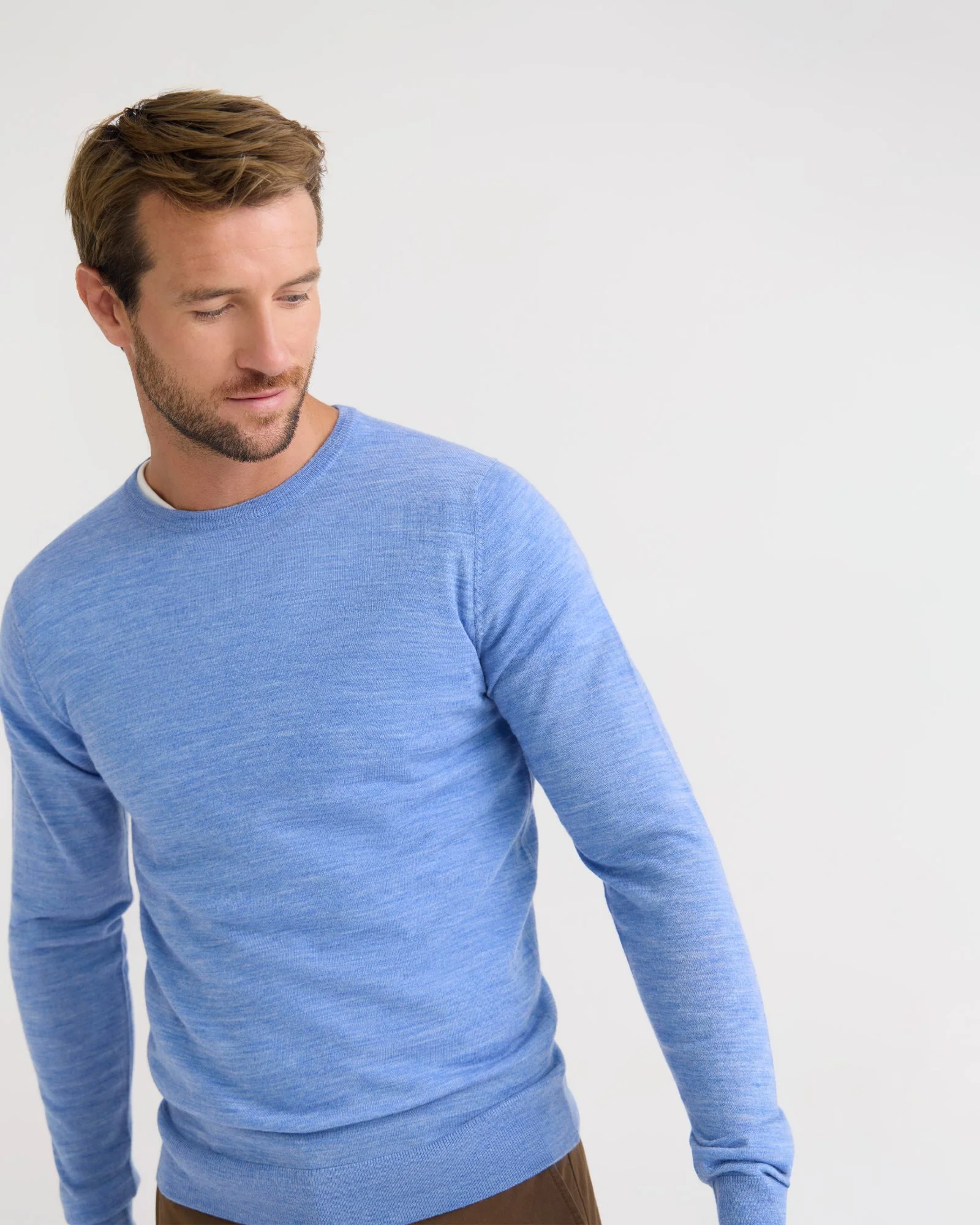 Crew Neck Pure Wool Pullover - Image 4