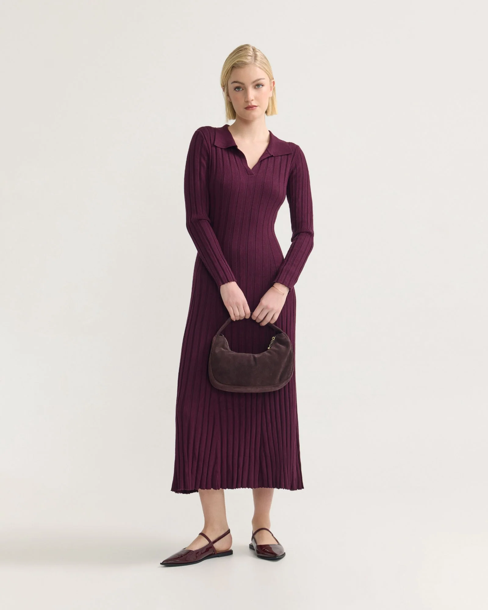 Dakota Knitted Polo Collar Dress