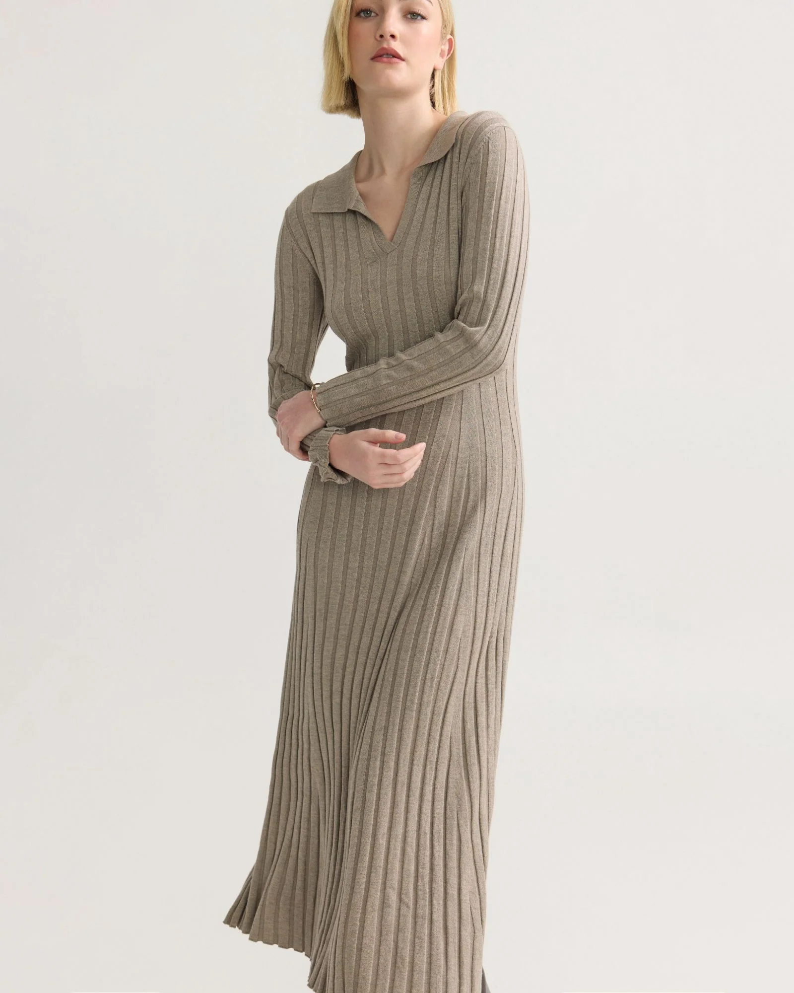 Dakota Knitted Polo Collar Dress - Image 10