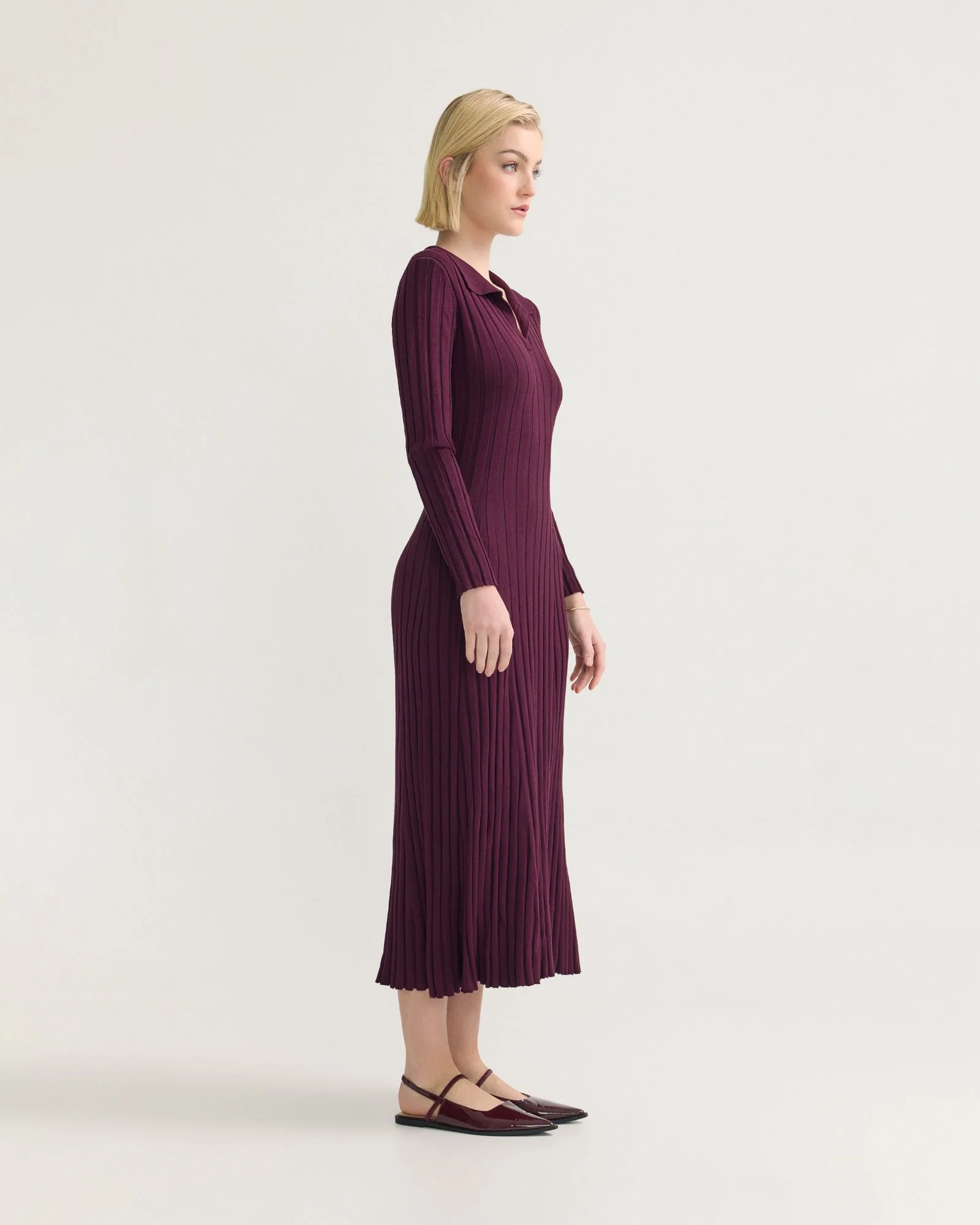 Dakota Knitted Polo Collar Dress - Image 2