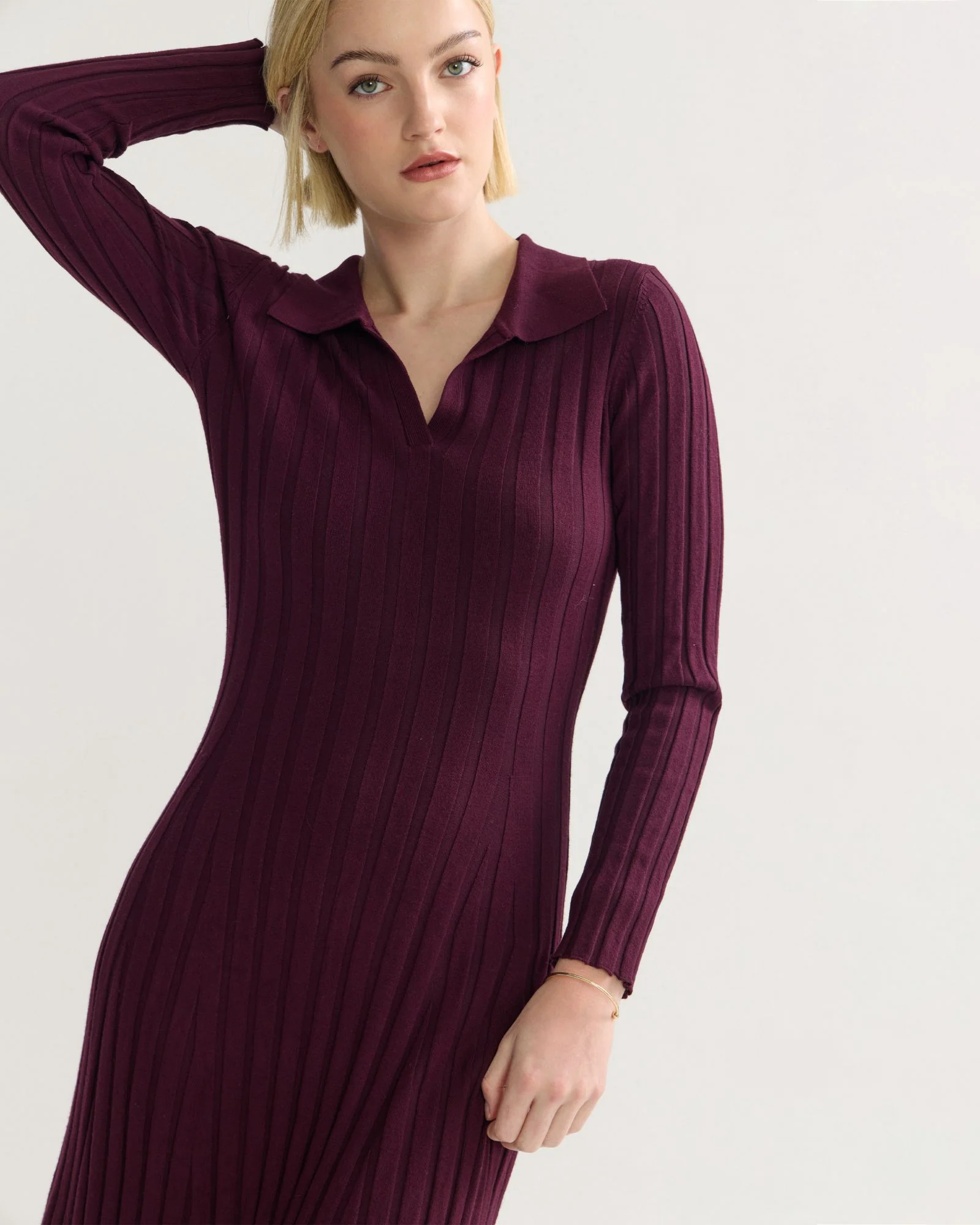 Dakota Knitted Polo Collar Dress - Image 4
