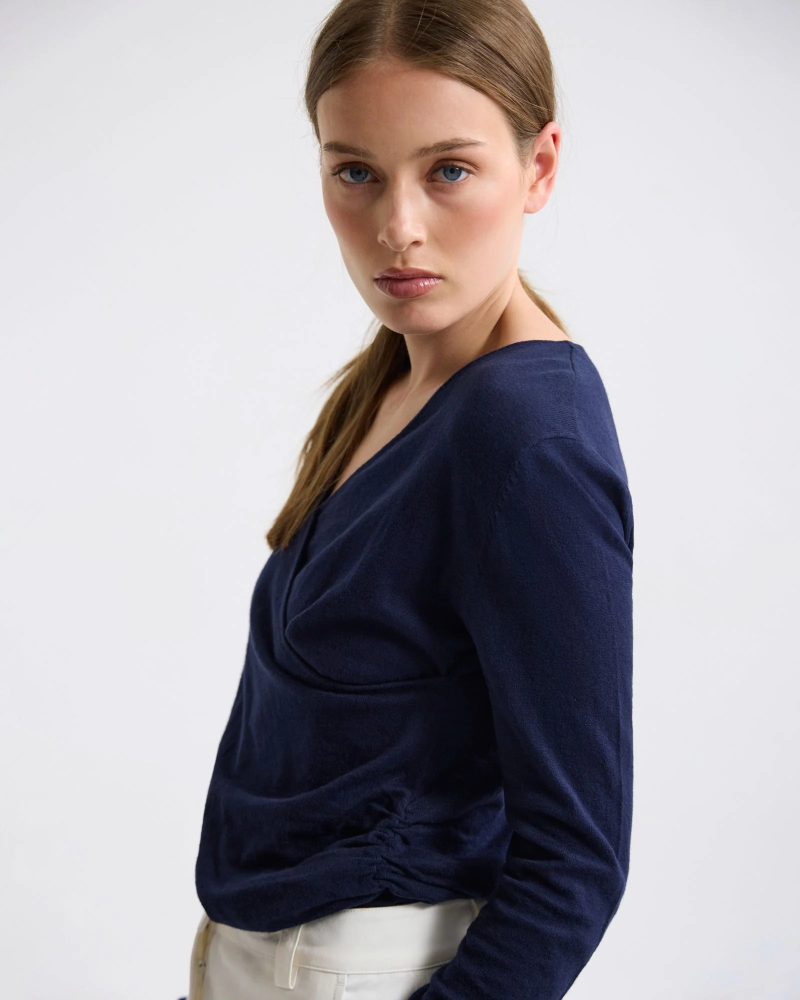 Daria Wrap Front Knitted Top - Image 5