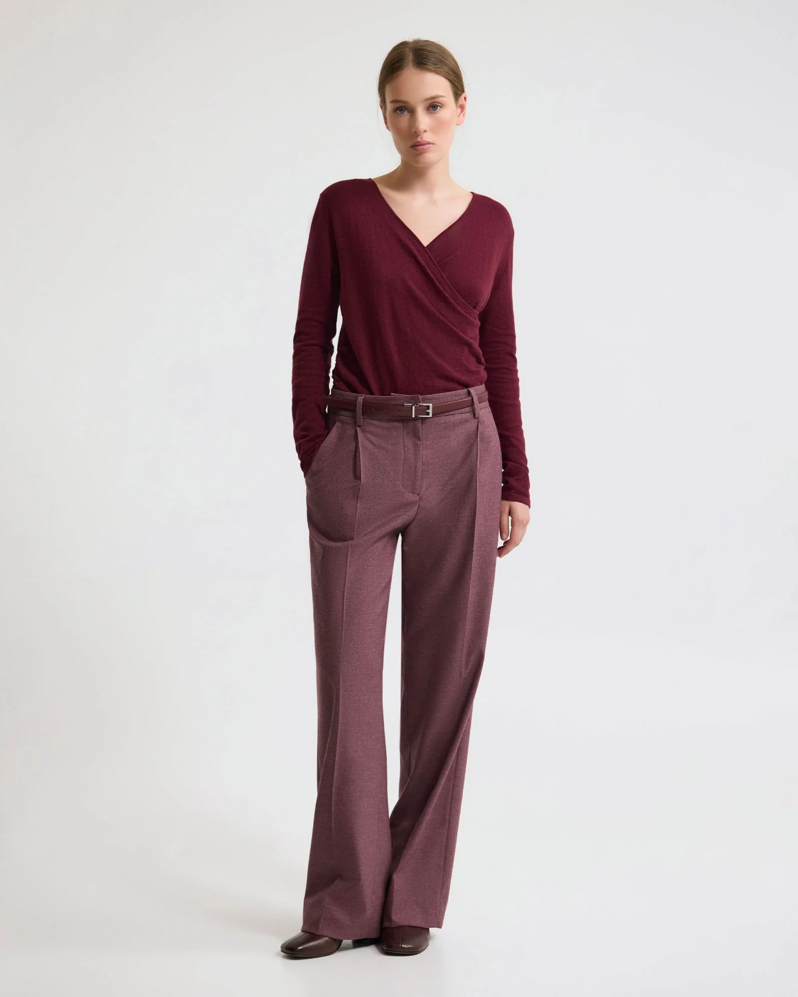 Daria Wrap Front Knitted Top - Image 9