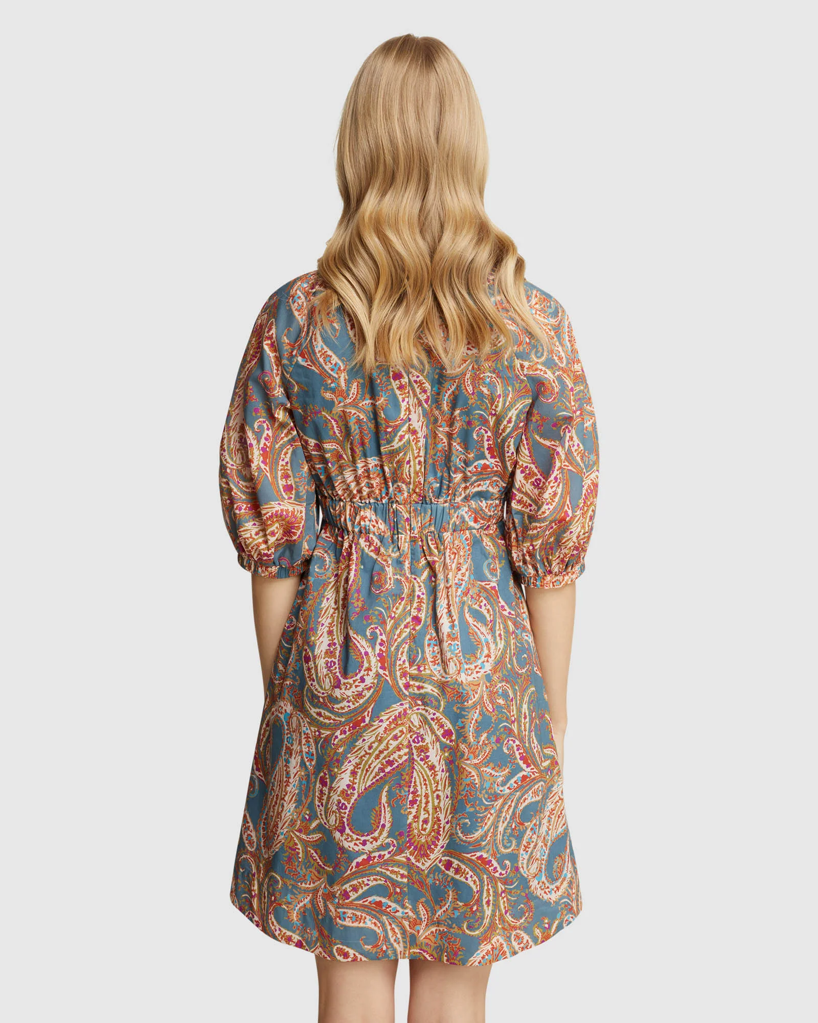 Dena Cotton Paisley Print Dress - Image 3