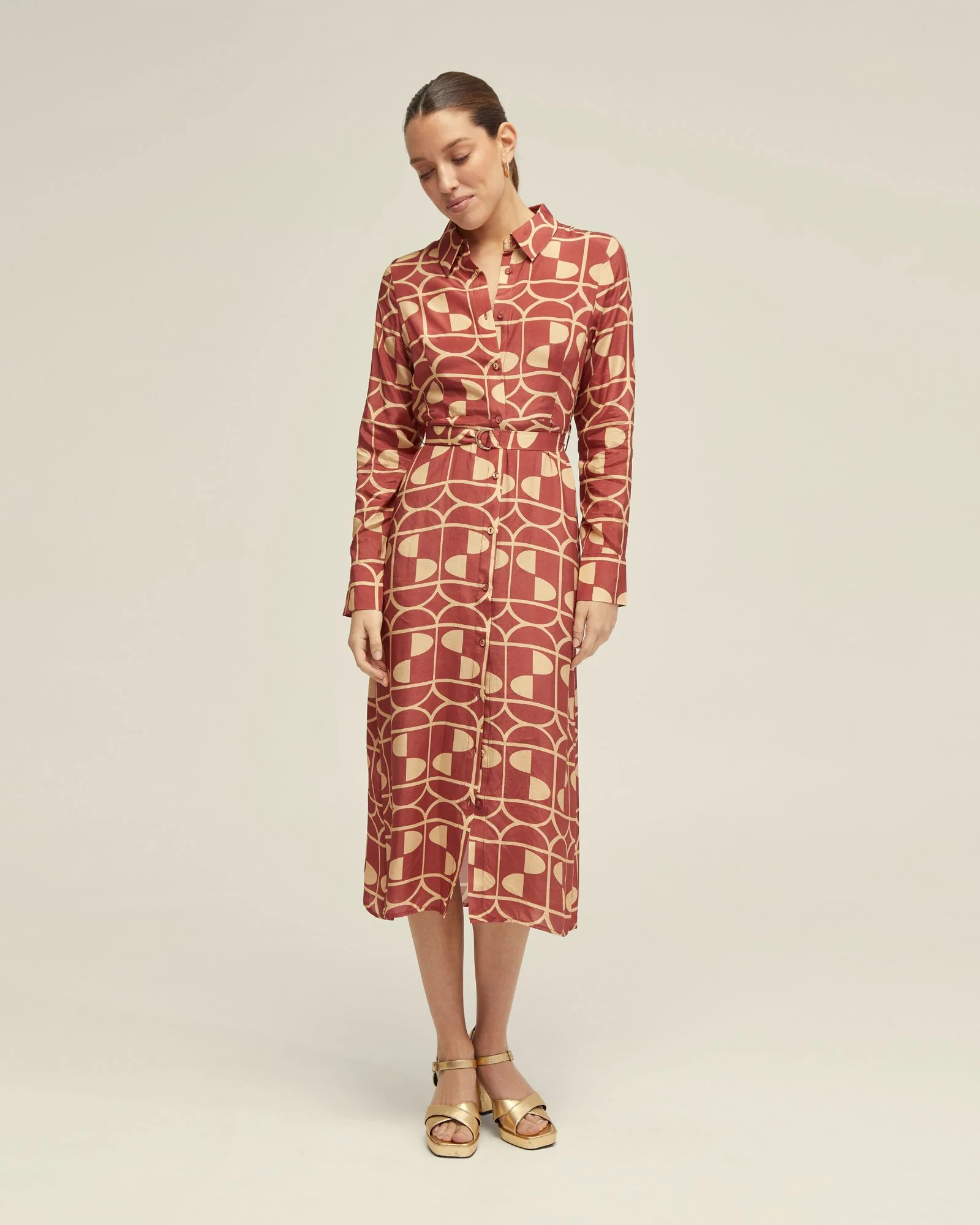 Dianne Geo Print Shirt Dress - Image 2