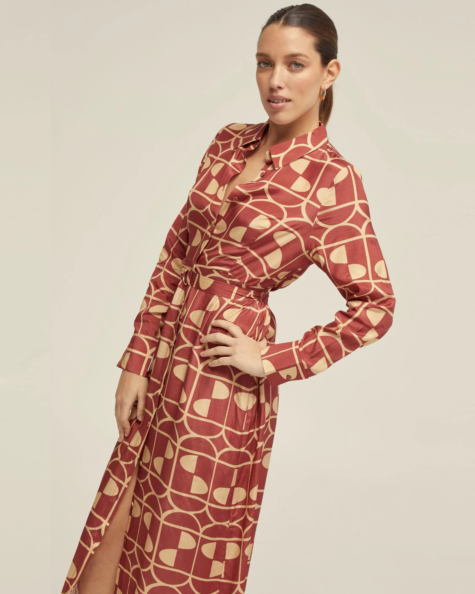 Dianne Geo Print Shirt Dress - Image 4
