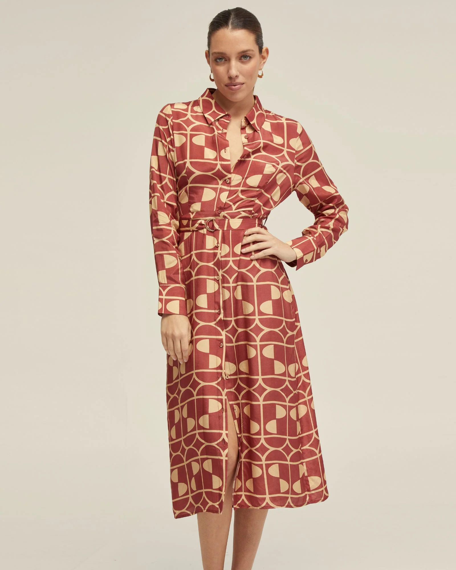 Dianne Geo Print Shirt Dress - Image 5