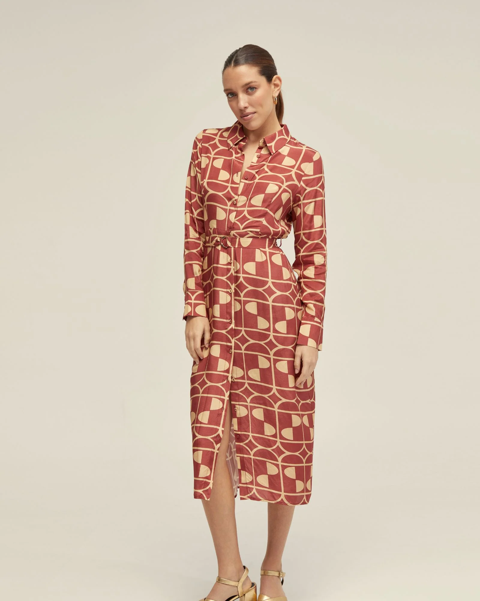 Dianne Geo Print Shirt Dress - Image 7
