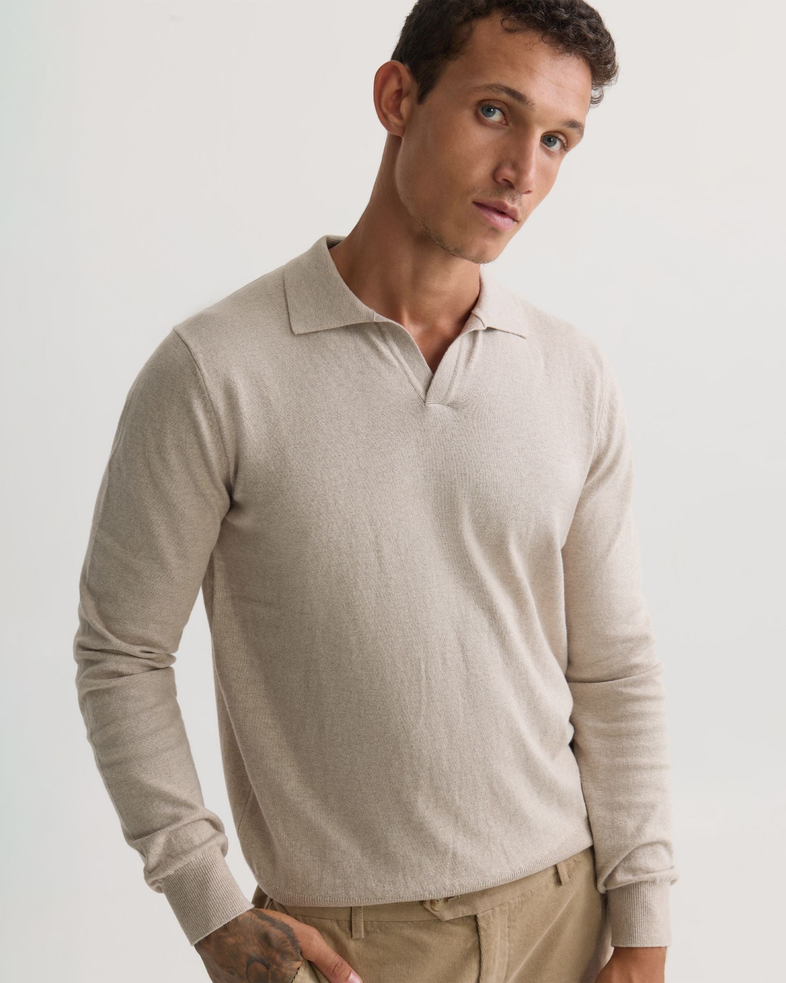 Dominic Open Polo Collar Knit - Image 10